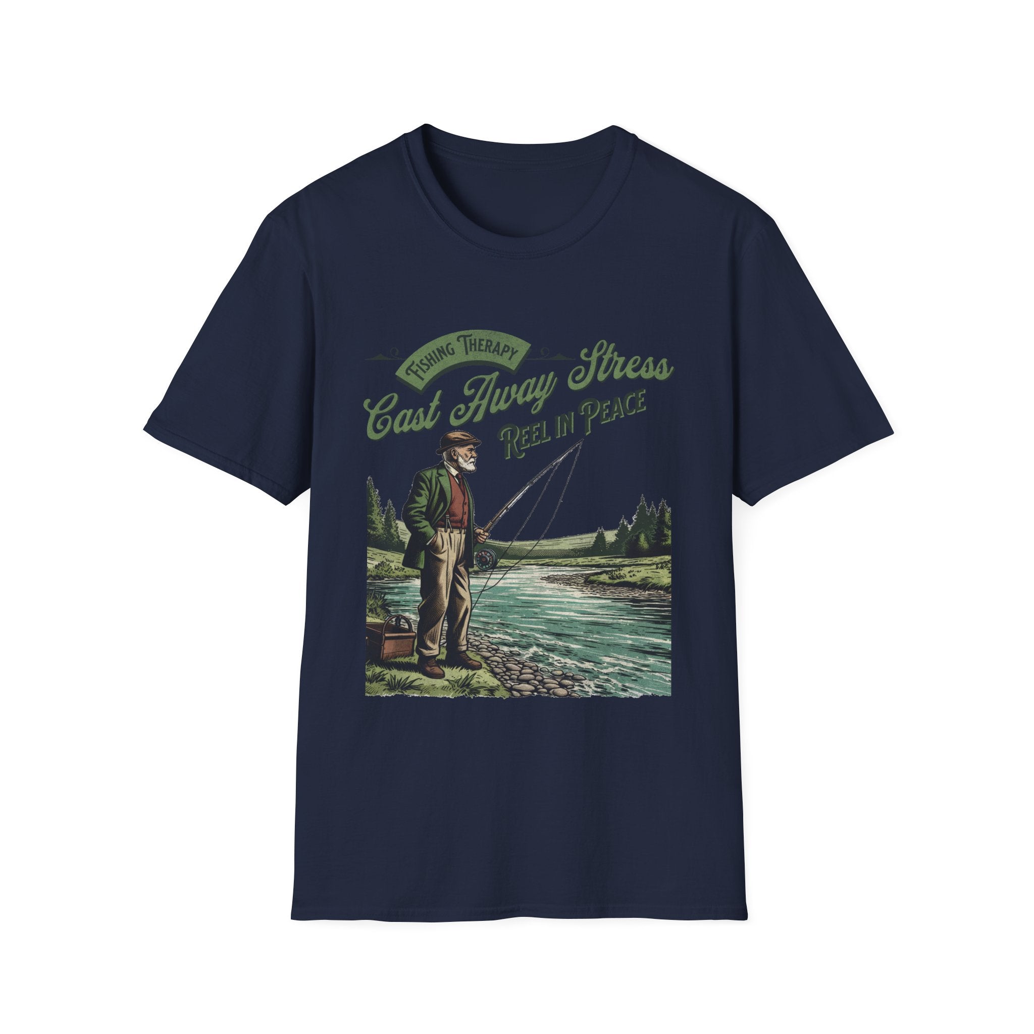 Fishing Therapy Vintage T-Shirt
