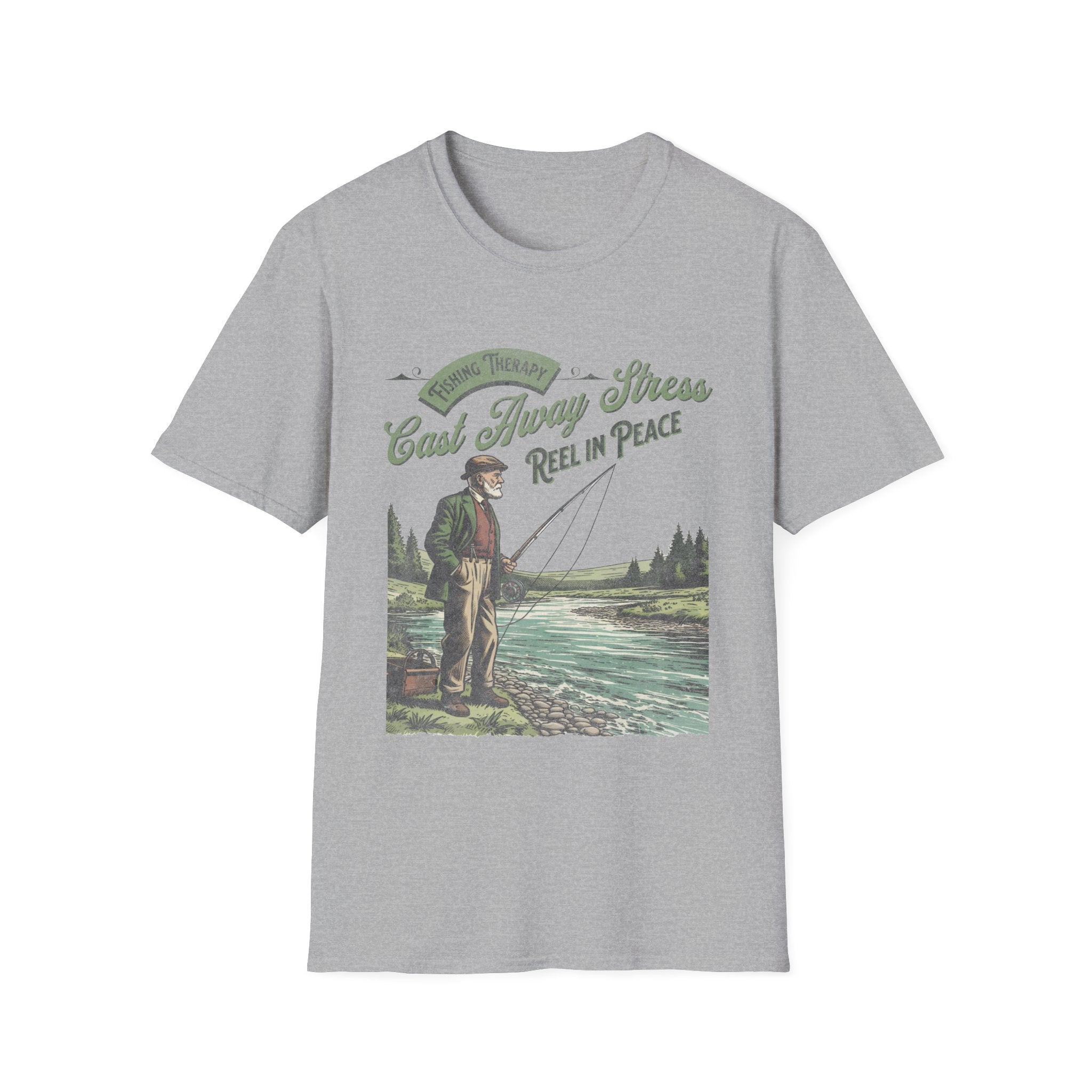Fishing Therapy Vintage T-Shirt
