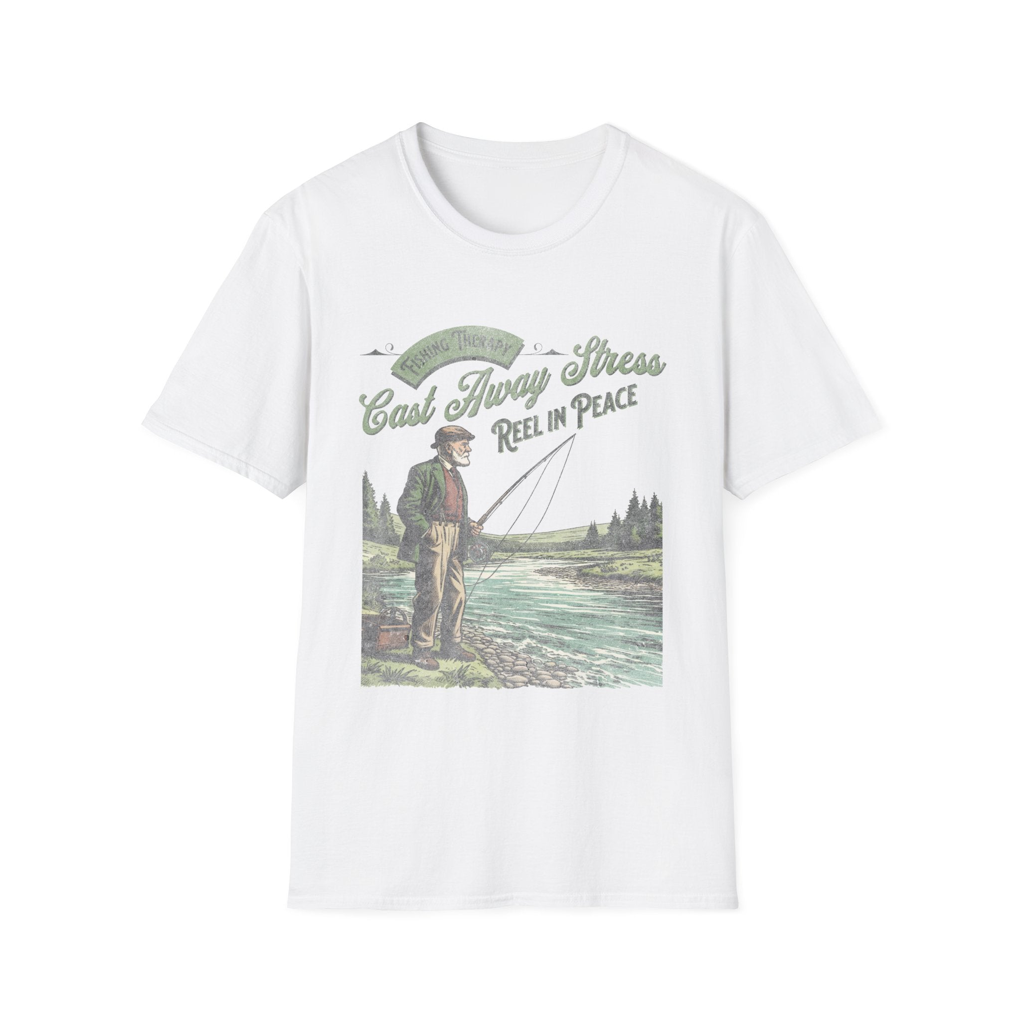 Fishing Therapy Vintage T-Shirt