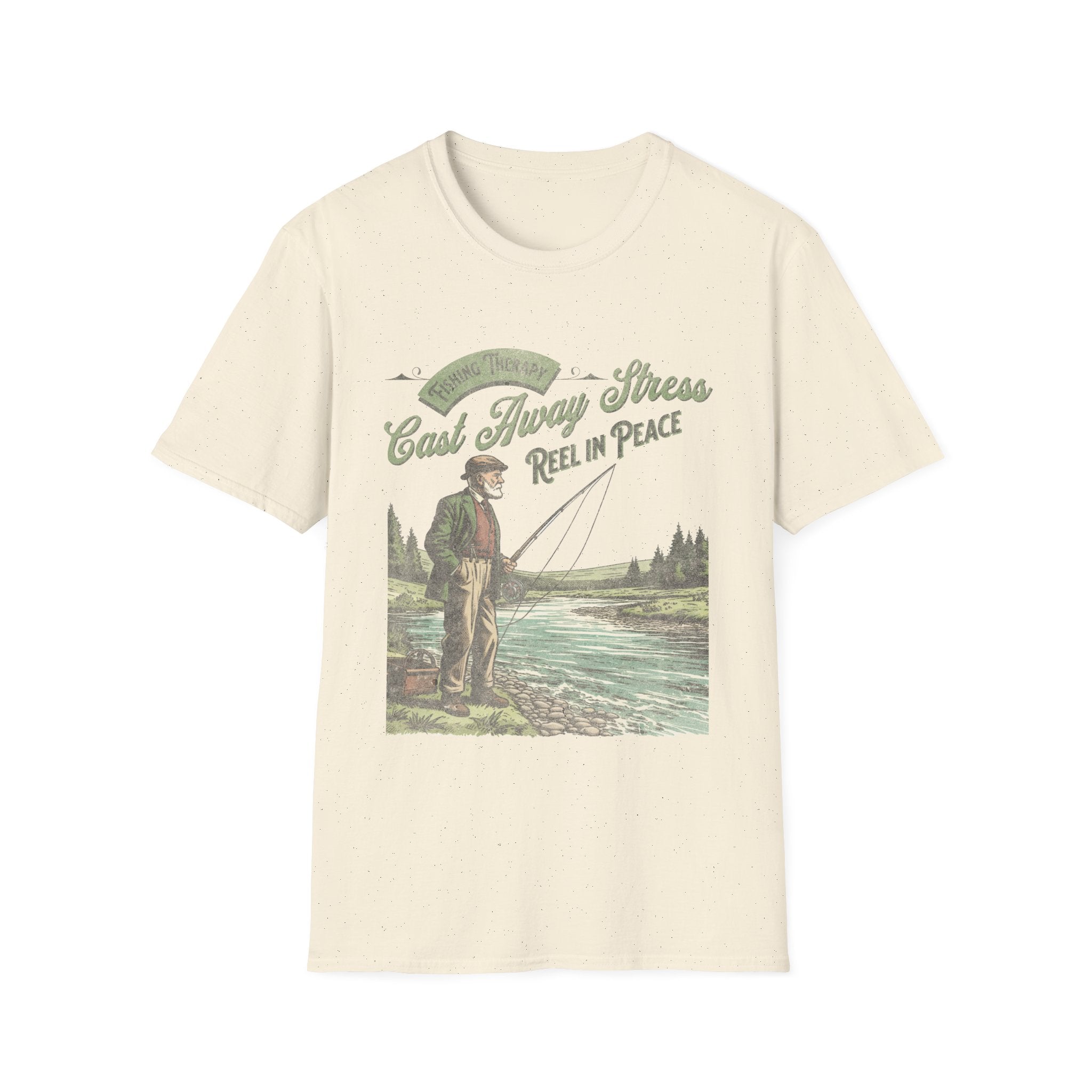 Fishing Therapy Vintage T-Shirt