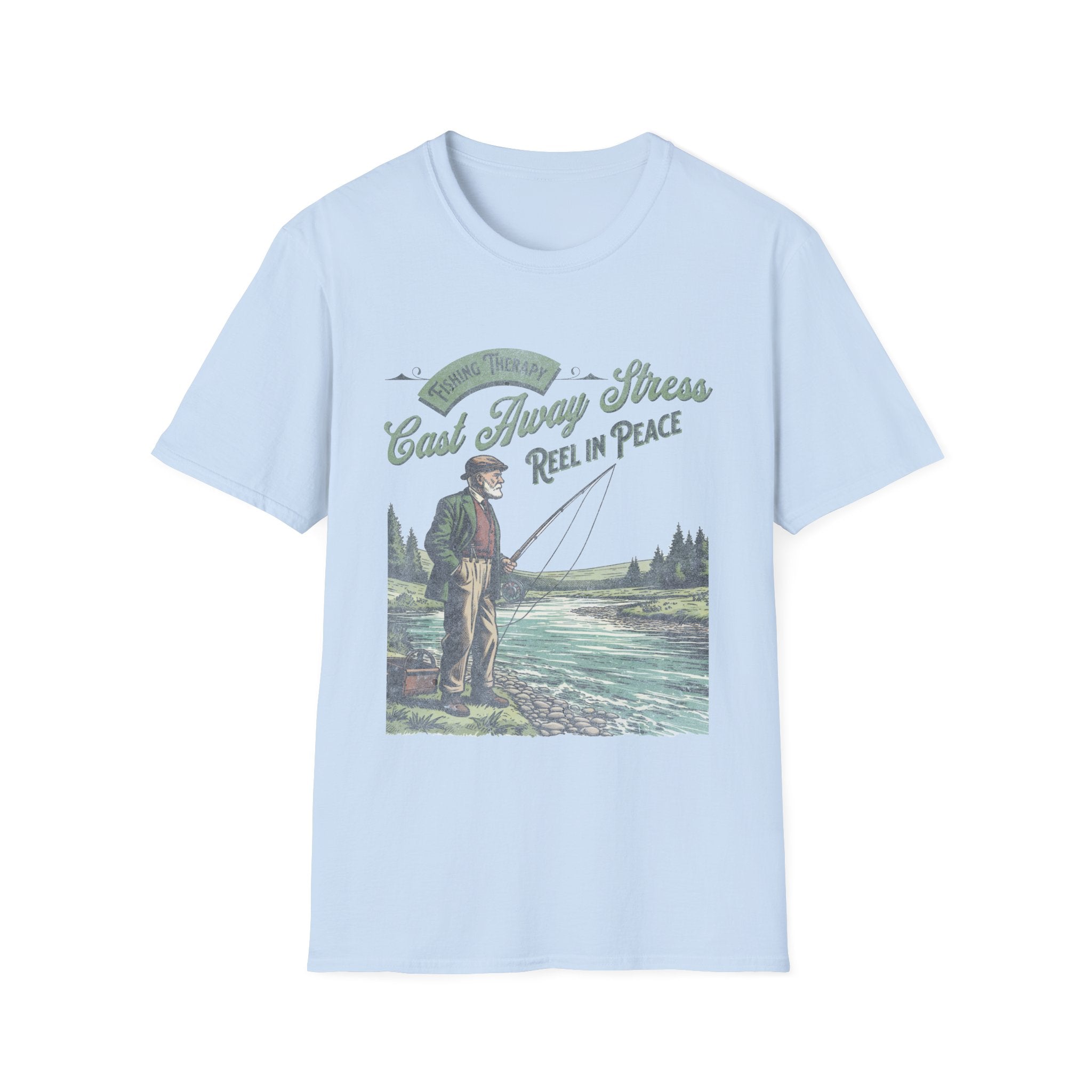 Fishing Therapy Vintage T-Shirt