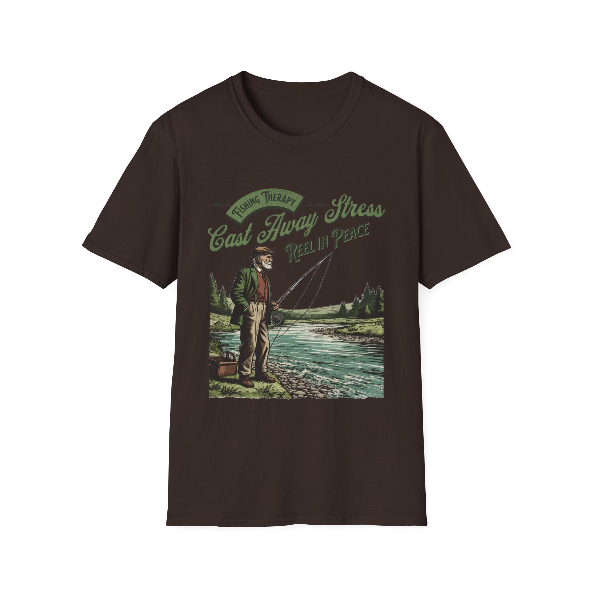 Fishing Therapy Vintage T-Shirt