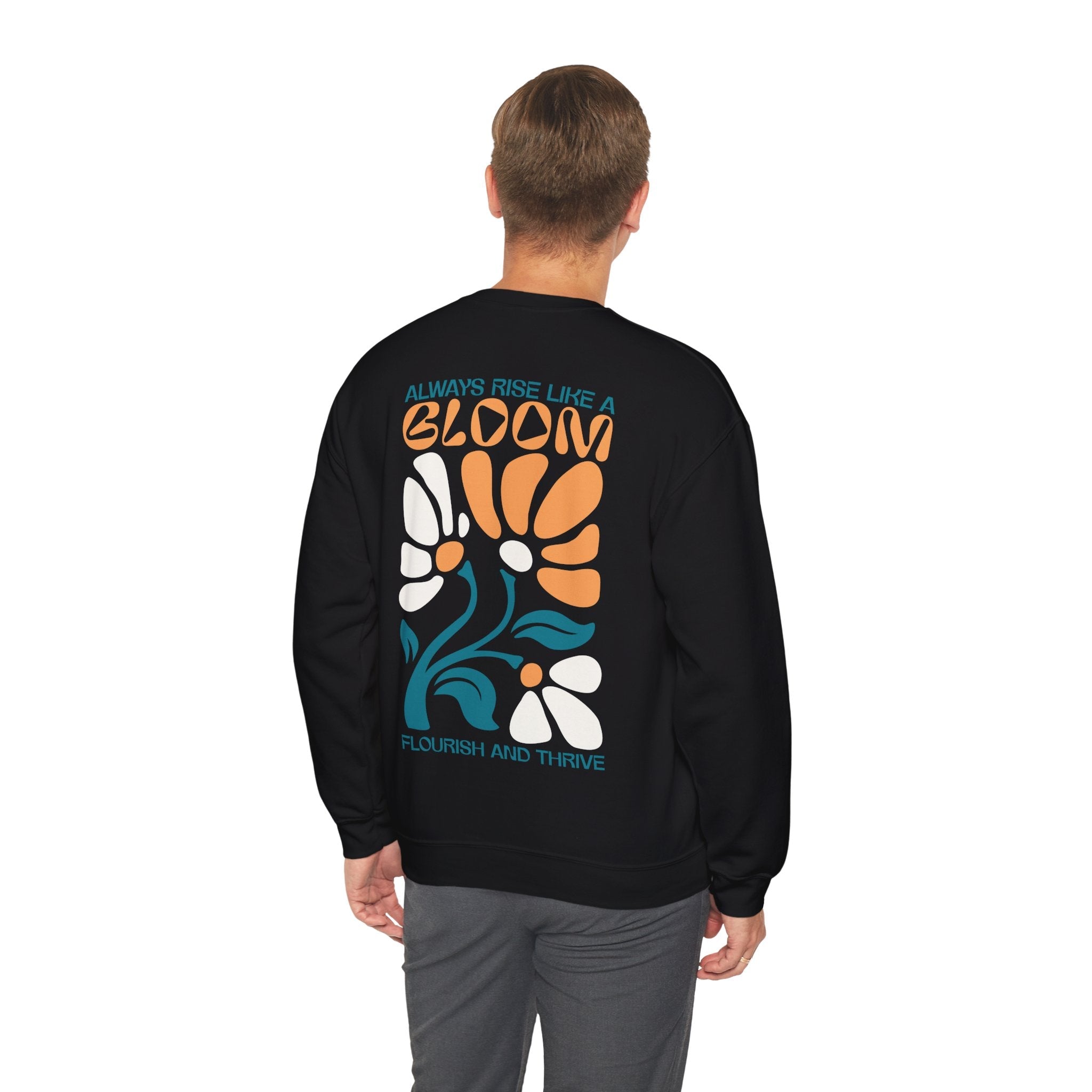Always Rise Like a Bloom Unisex Sweatshirt - Style Circus#color_black