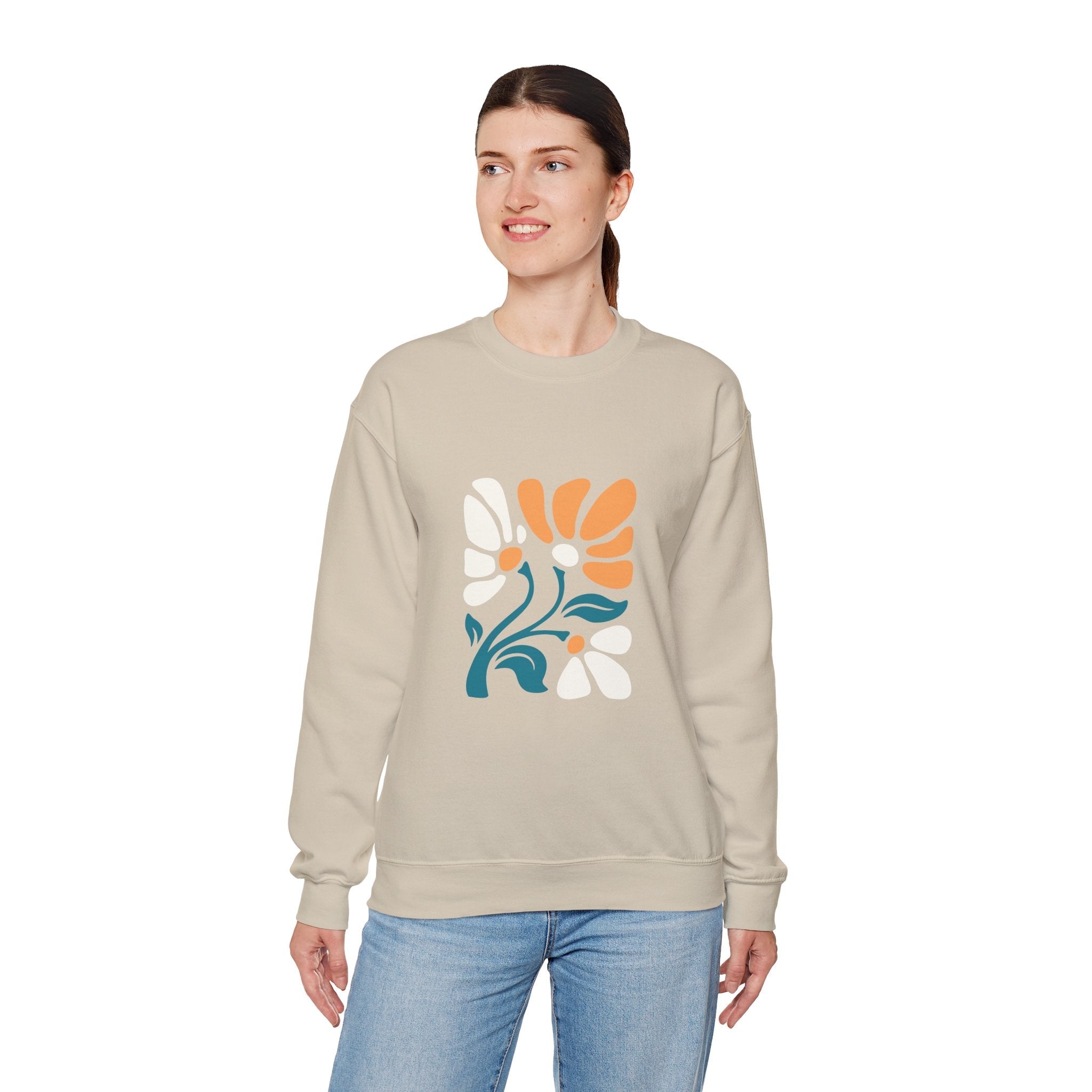 Always Rise Like a Bloom Unisex Sweatshirt - Style Circus#color_sand