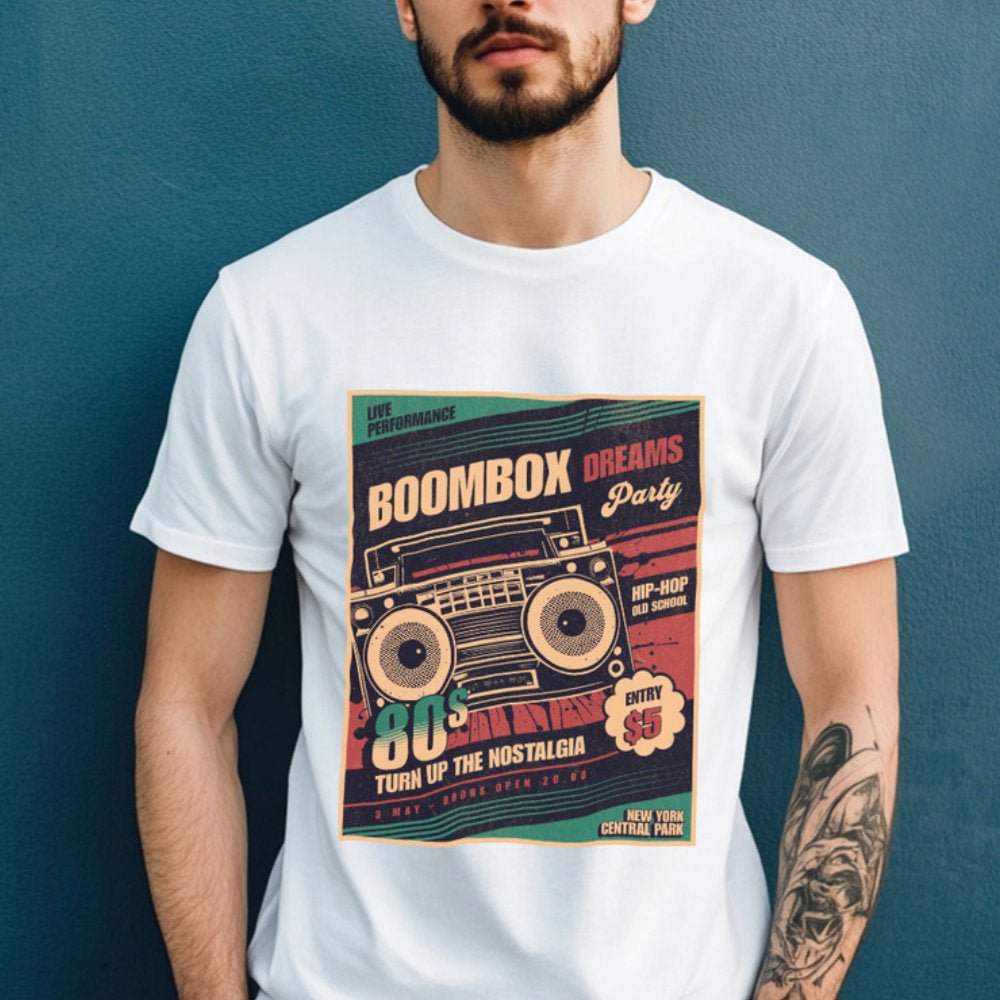 Boombox Retro 80's Unisex T-Shirt - Style Circus