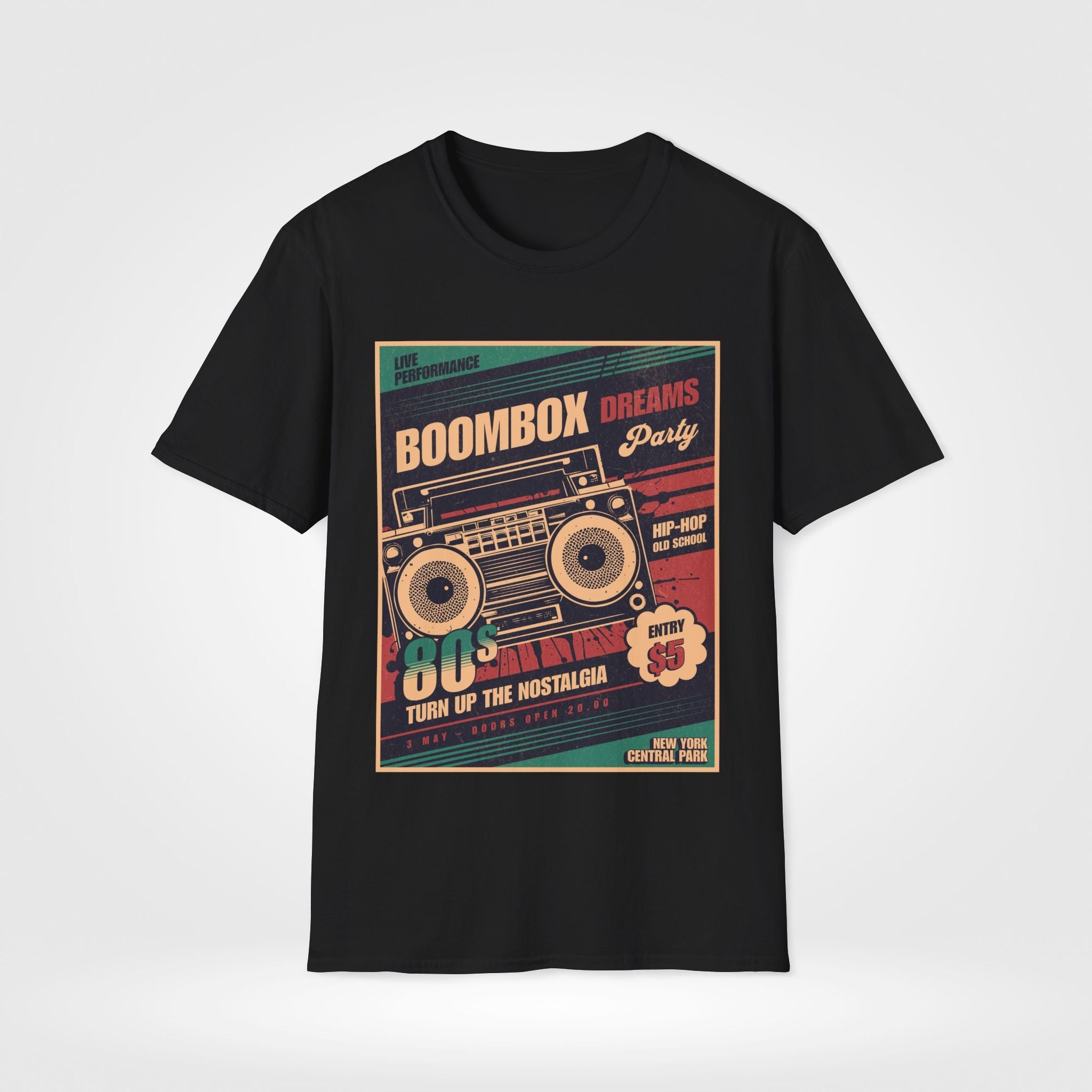 Boombox Retro 80's Unisex T-Shirt - Style Circus