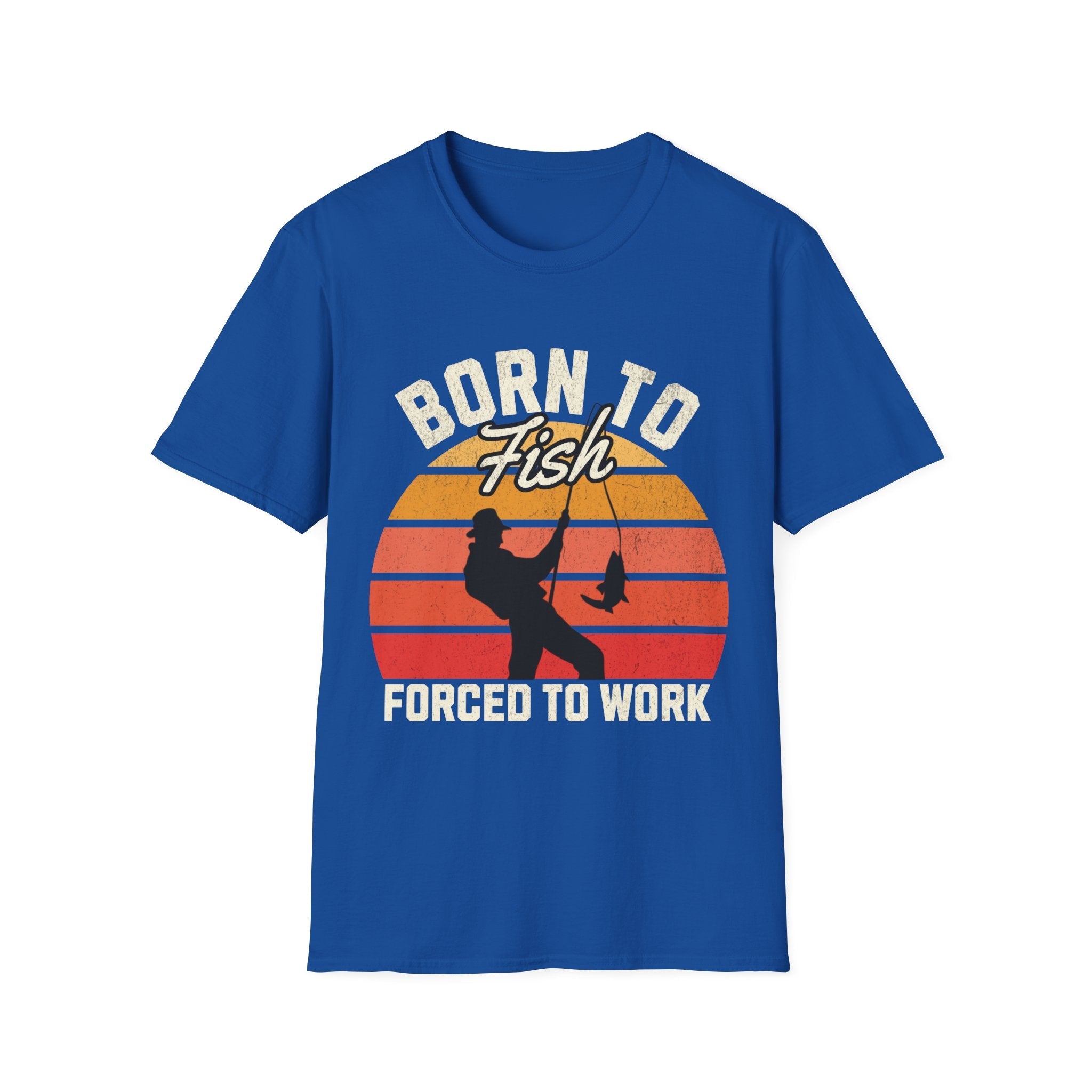 Born To Fish Forced To Work Funny T-Shirt - Style Circus