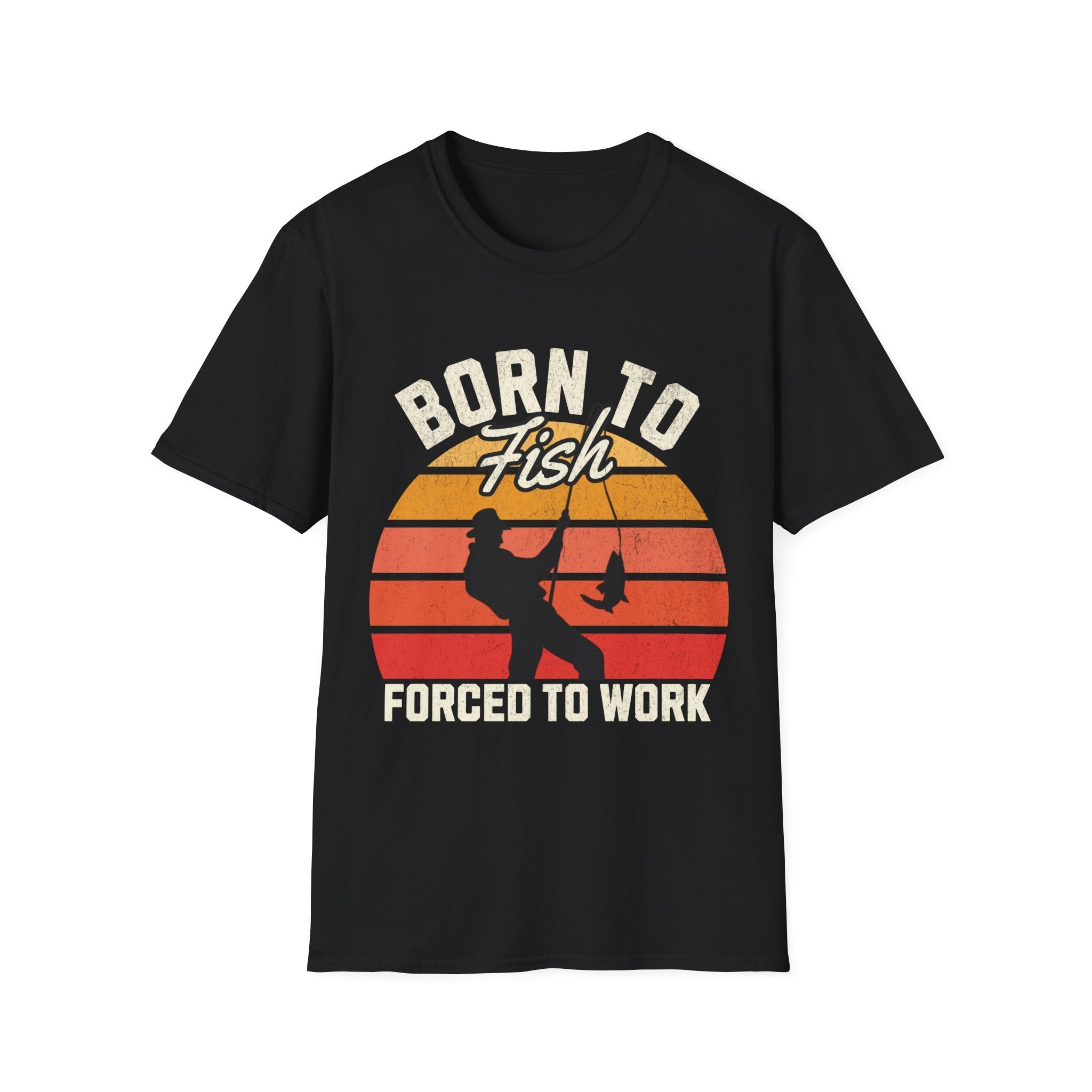 Born To Fish Forced To Work Funny T-Shirt - Style Circus