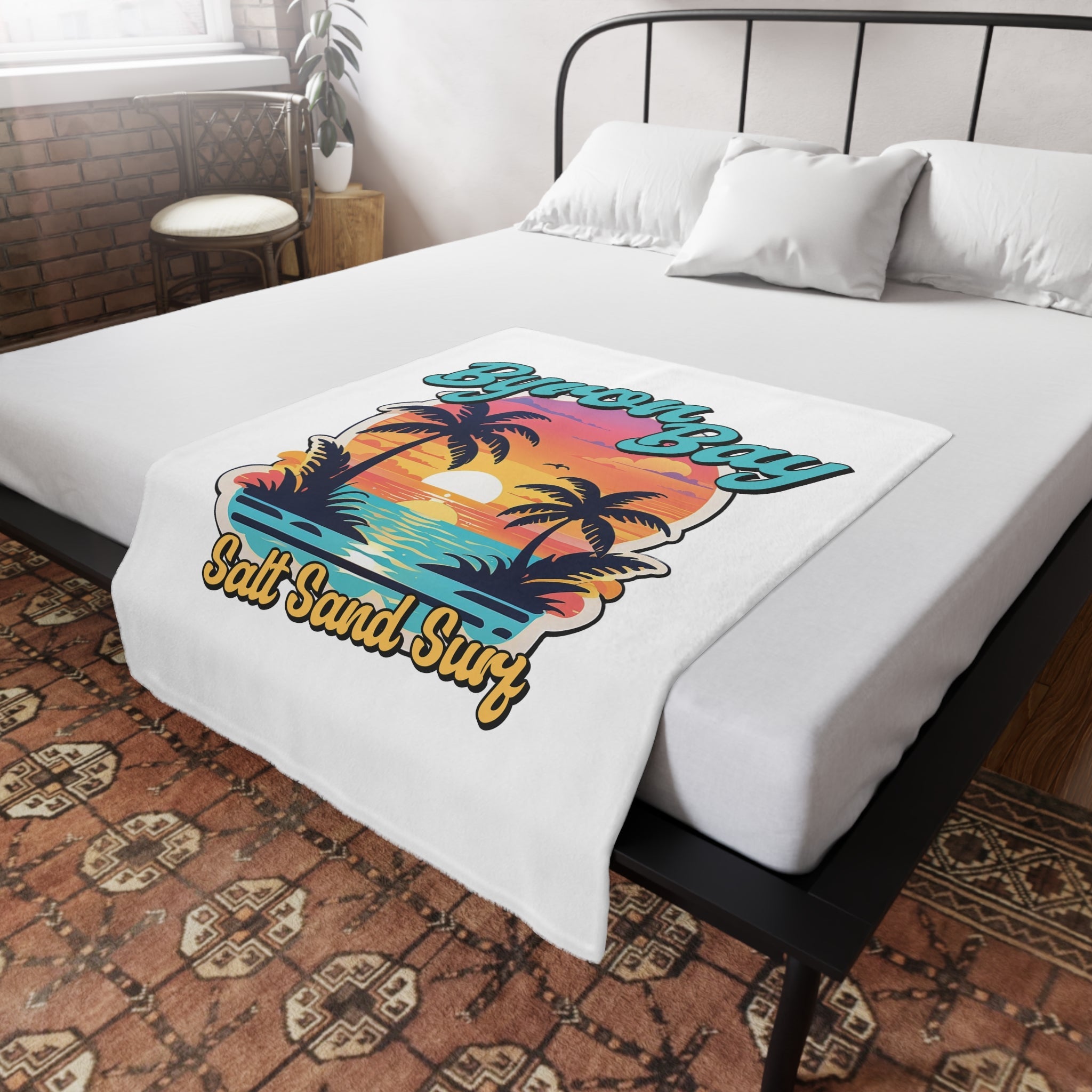 Byron Bay White Throw Blanket