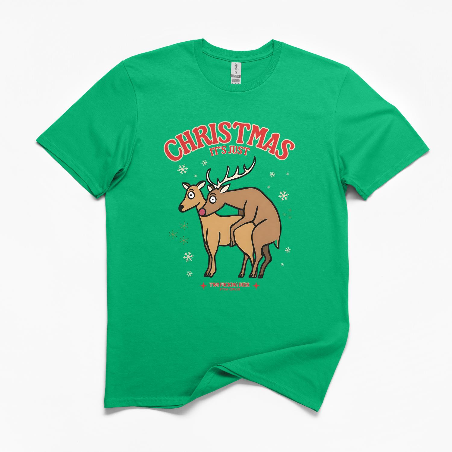 Christmas It's Just Two Fucking Deer T-Shirt