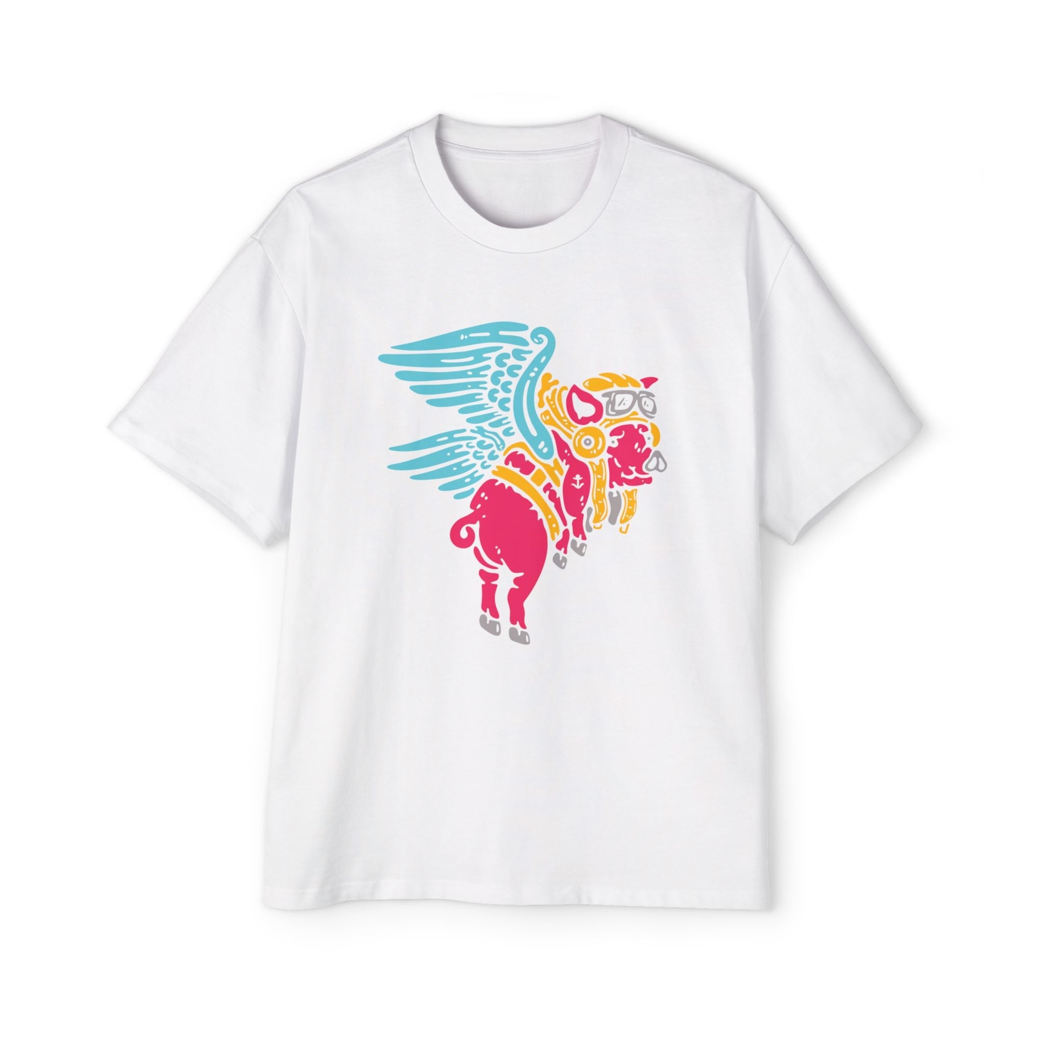Flying Piggie Unisex Oversized Tee - Style Circus