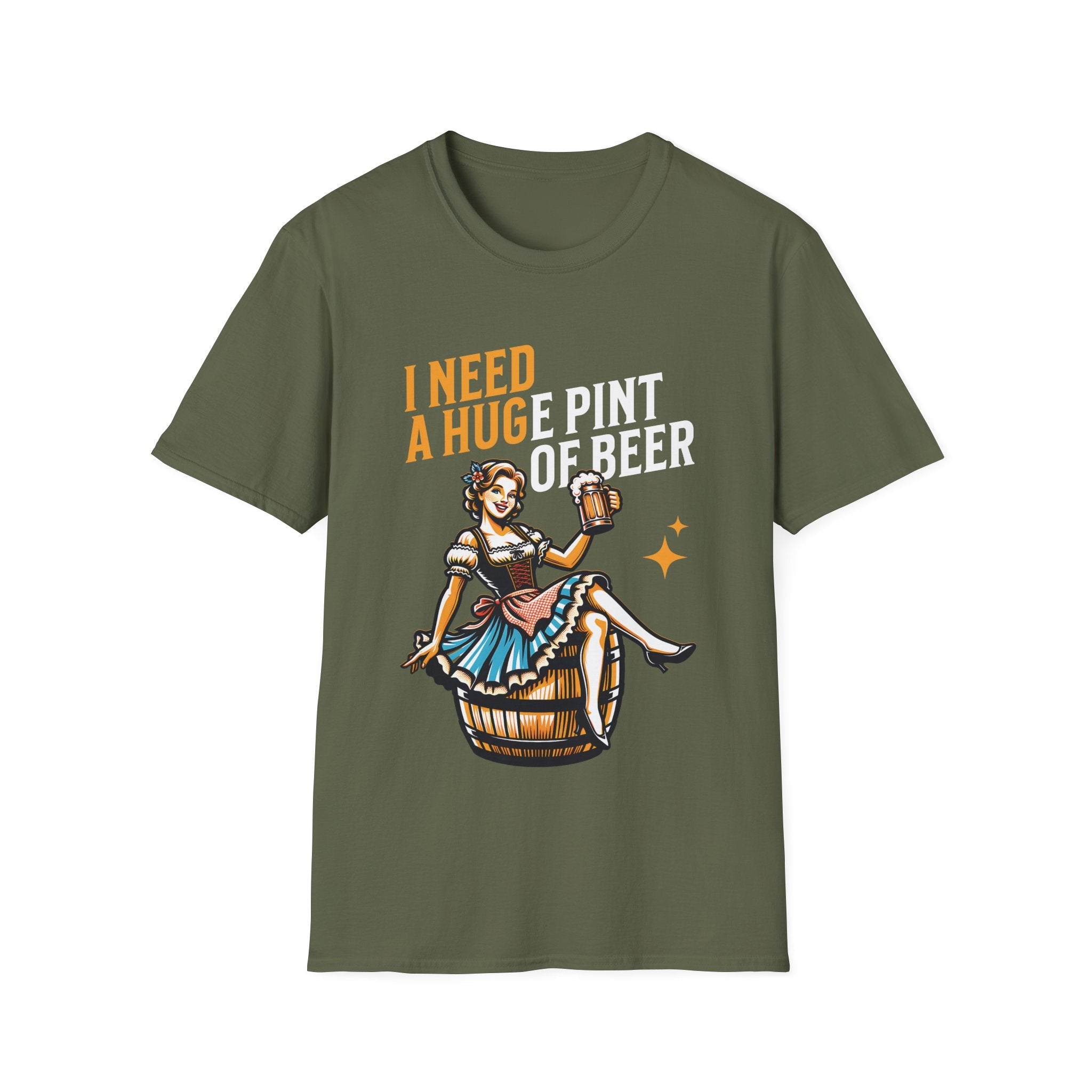 I Need A Huge Pint Of Beer Funny Custom T-Shirt - Style Circus
