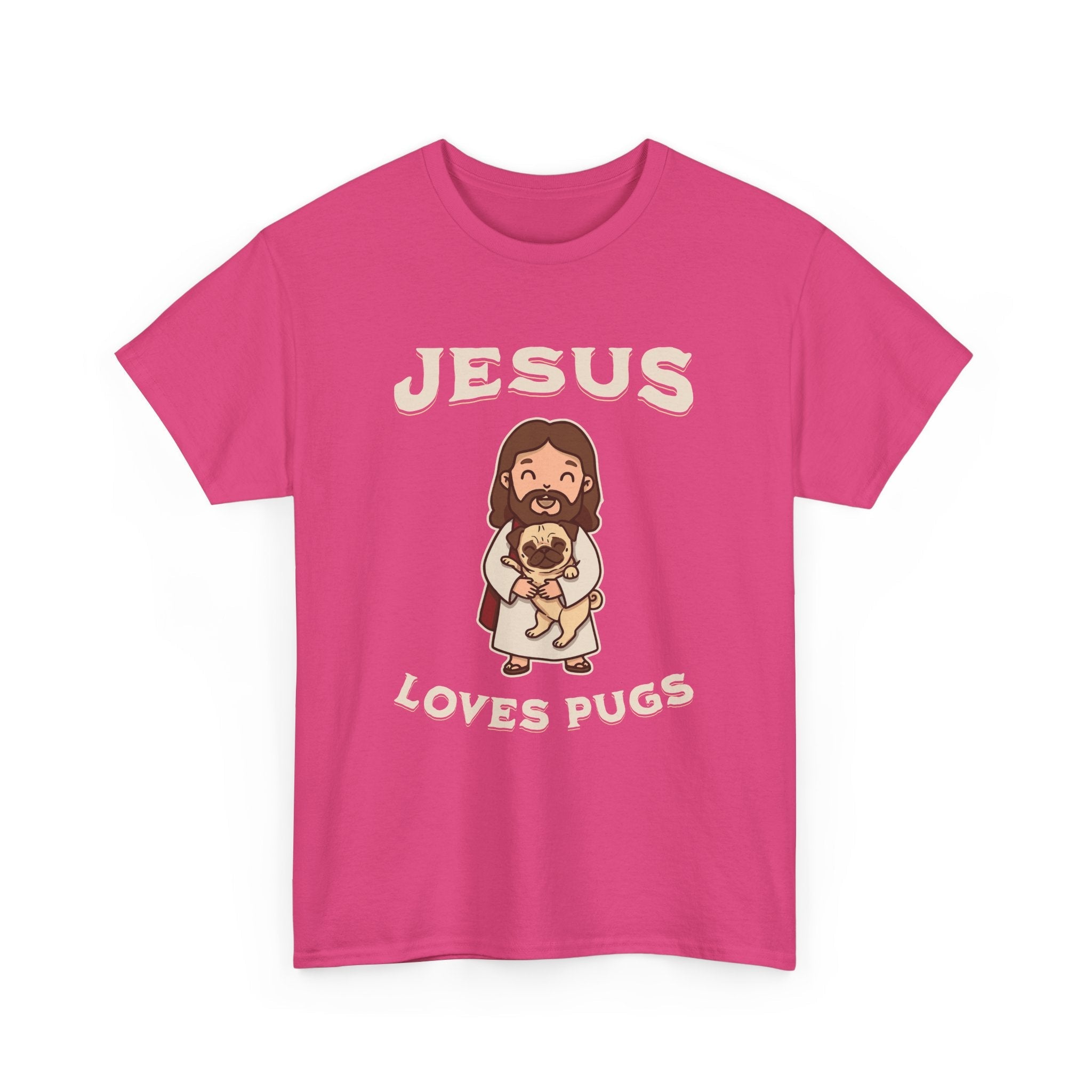 Jesus Loves Pugs T-Shirt - Style Circus