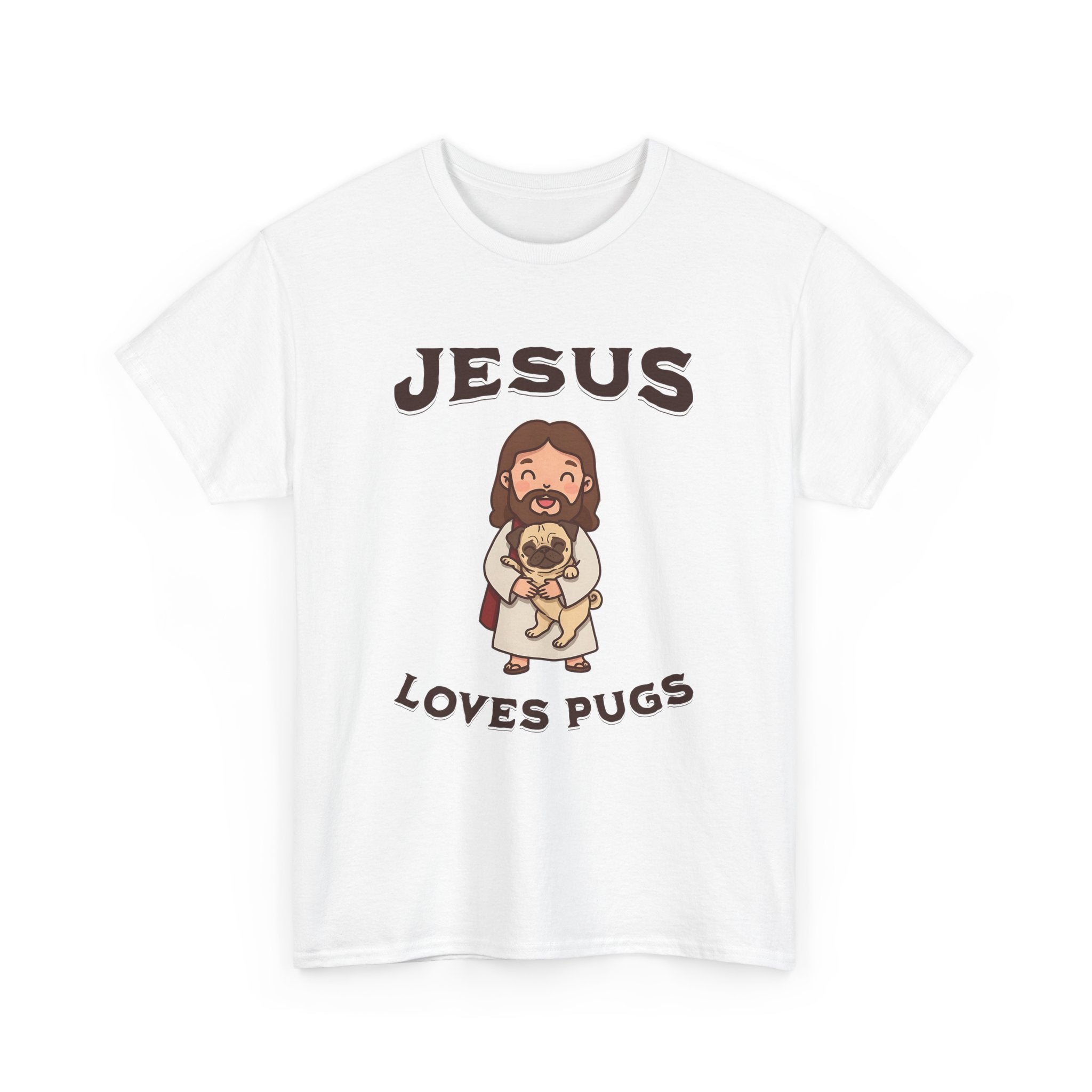 Jesus Loves Pugs T-Shirt - Style Circus