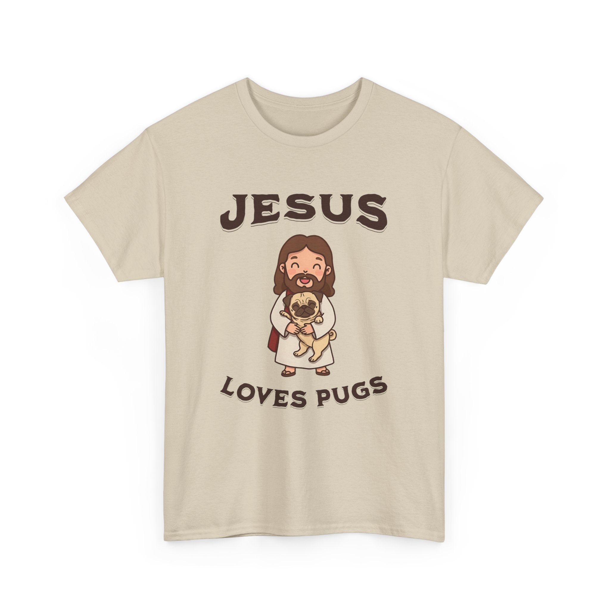 Jesus Loves Pugs T-Shirt - Style Circus