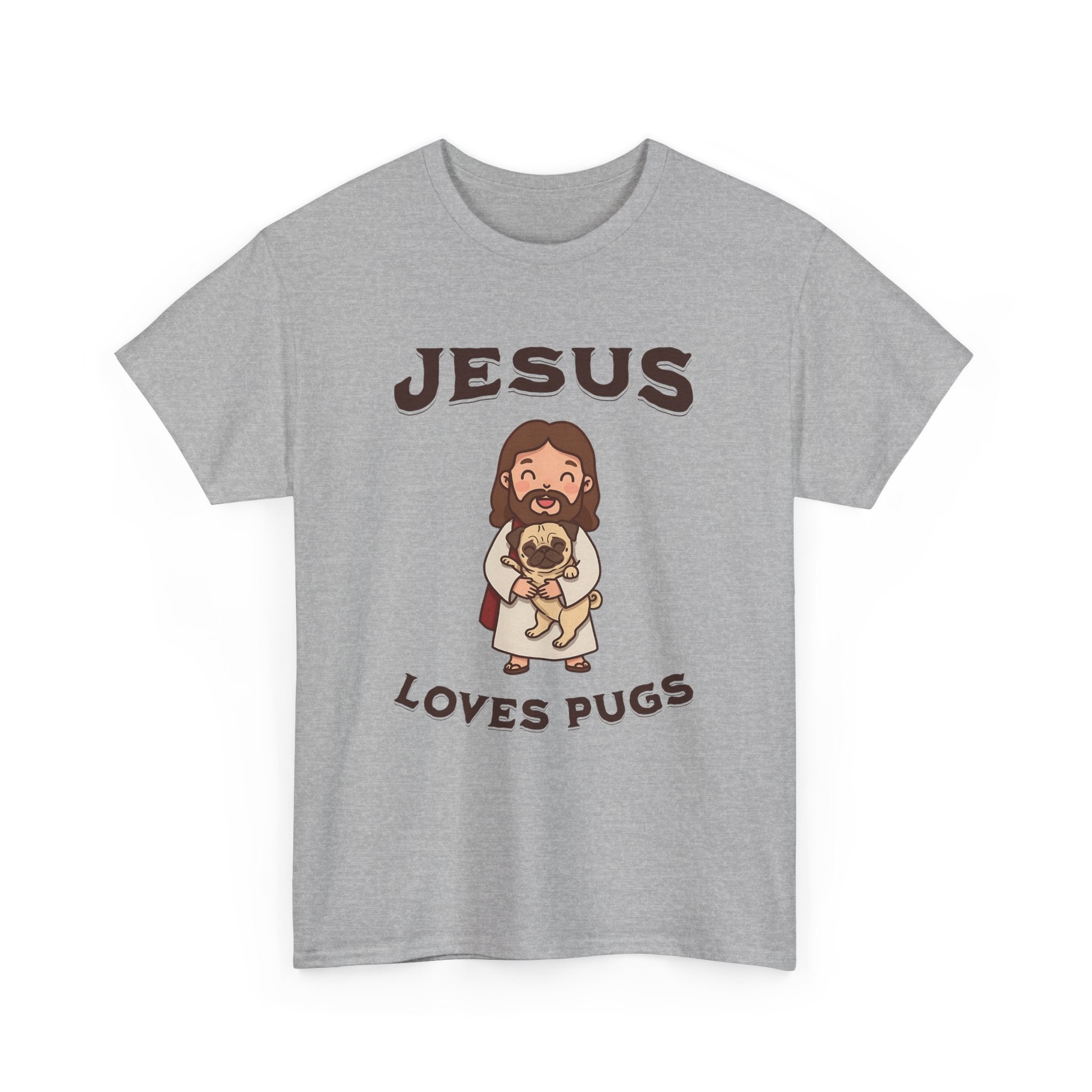 Jesus Loves Pugs T-Shirt - Style Circus