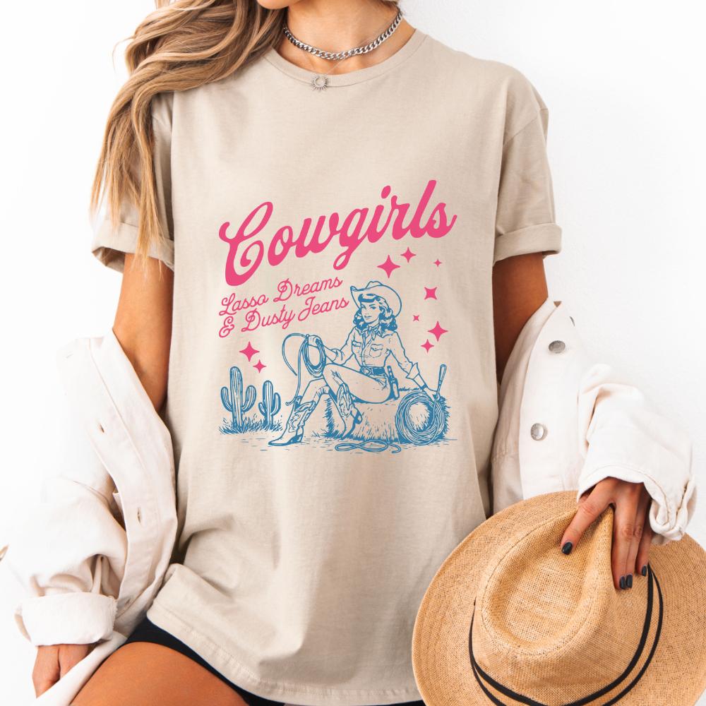 Lasso Dreams & Dusty Jeans Cowgirl T-Shirt - Style Circus