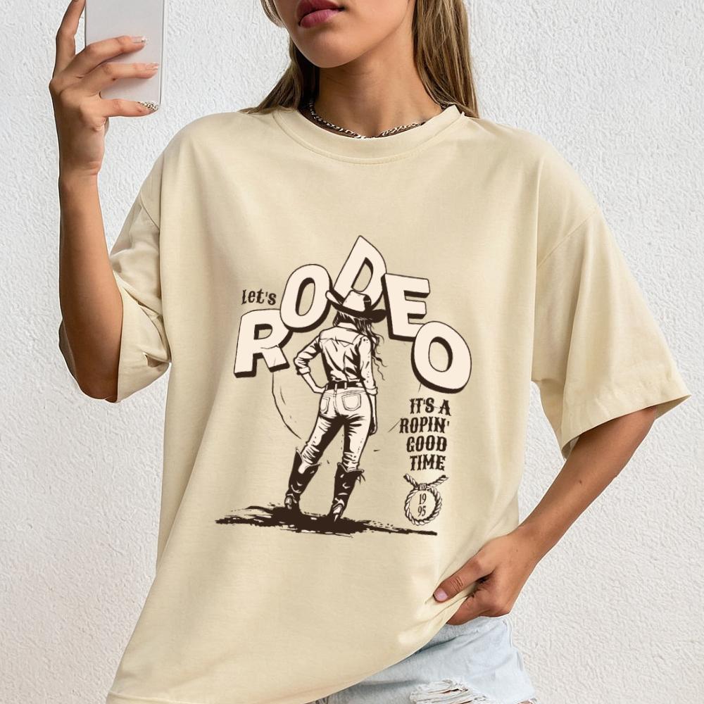Let's Rodeo Western Cowboy T-Shirt - Style Circus