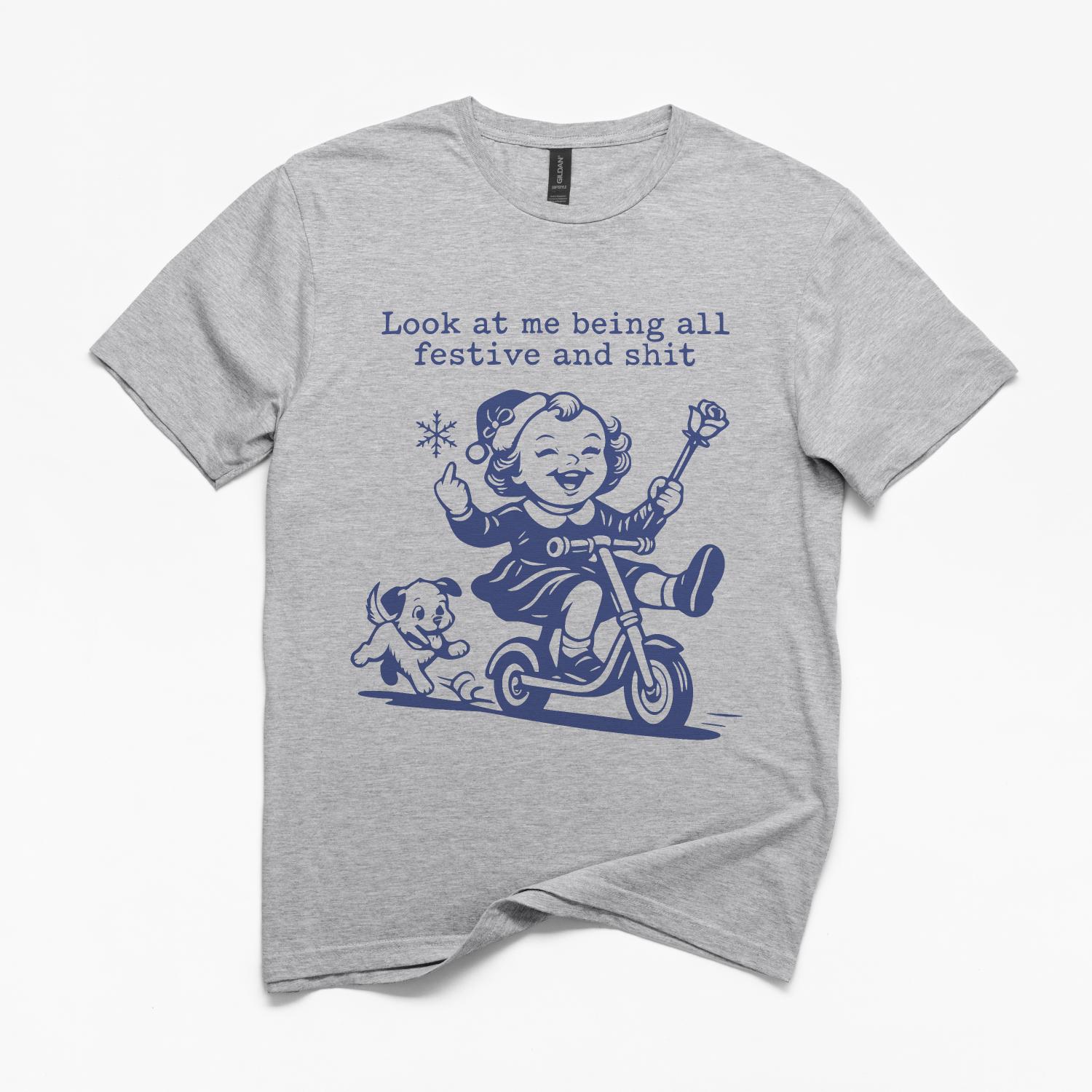 Look at Me Being Festive Girl T-Shirt