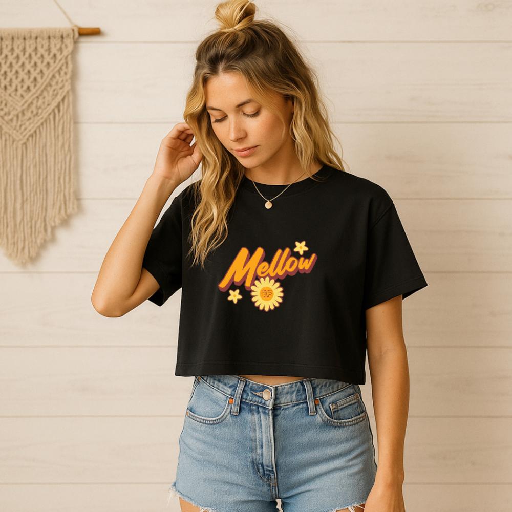 Mellow Vibes Crop Tee
