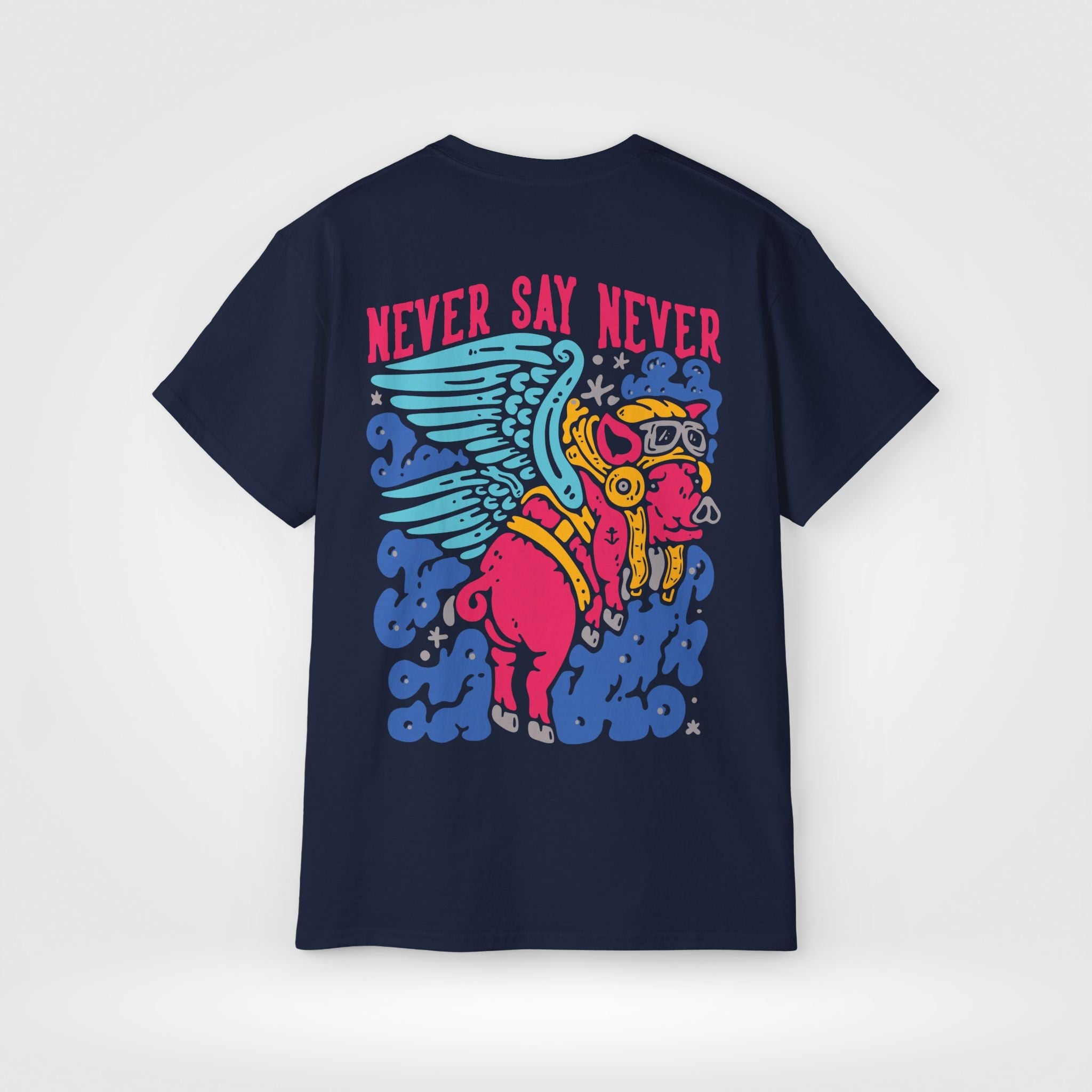 Never Say Never, Pigs Fly Heavy T-Shirt - Style Circus