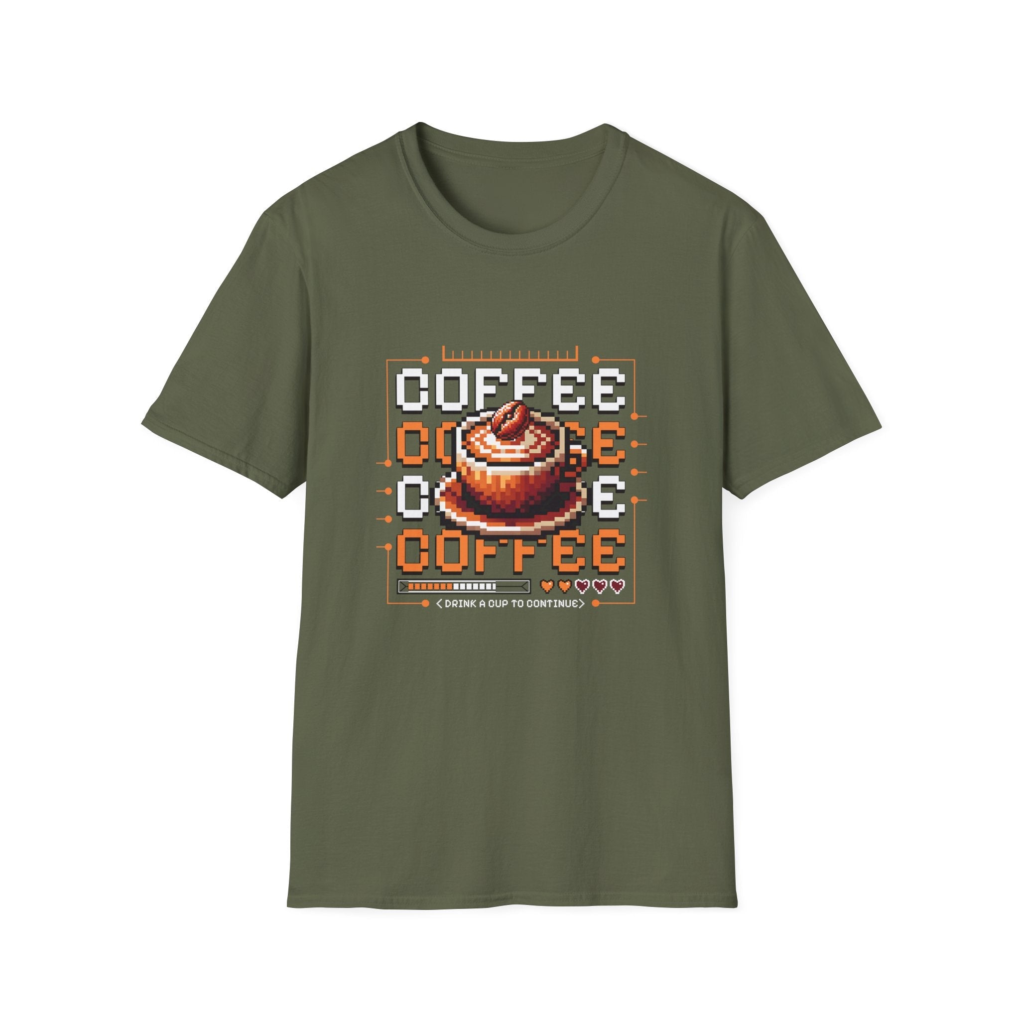Pixel Coffee Game Unisex T-Shirt