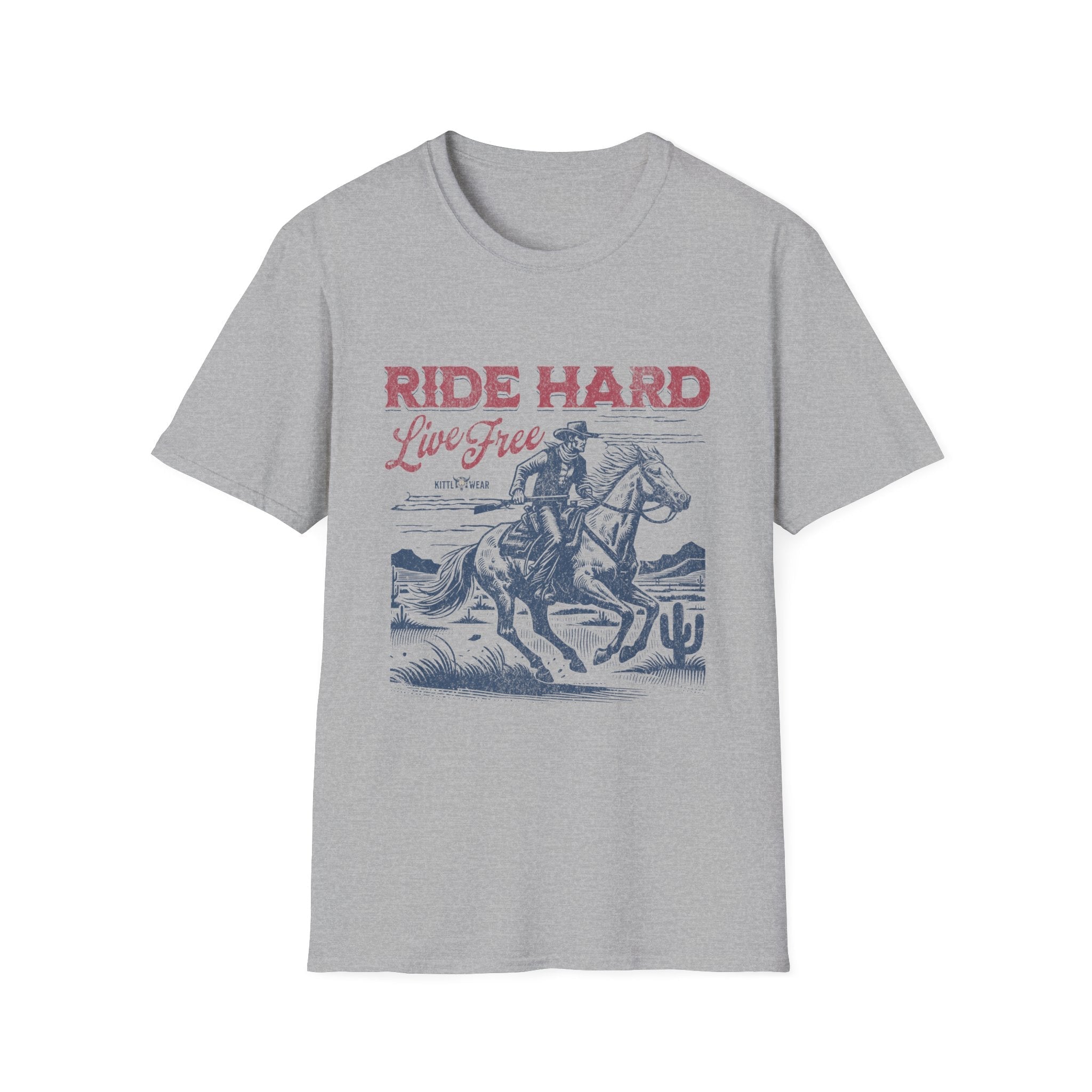 Ride Hard Live Free Cowboy T-Shirt - Style Circus