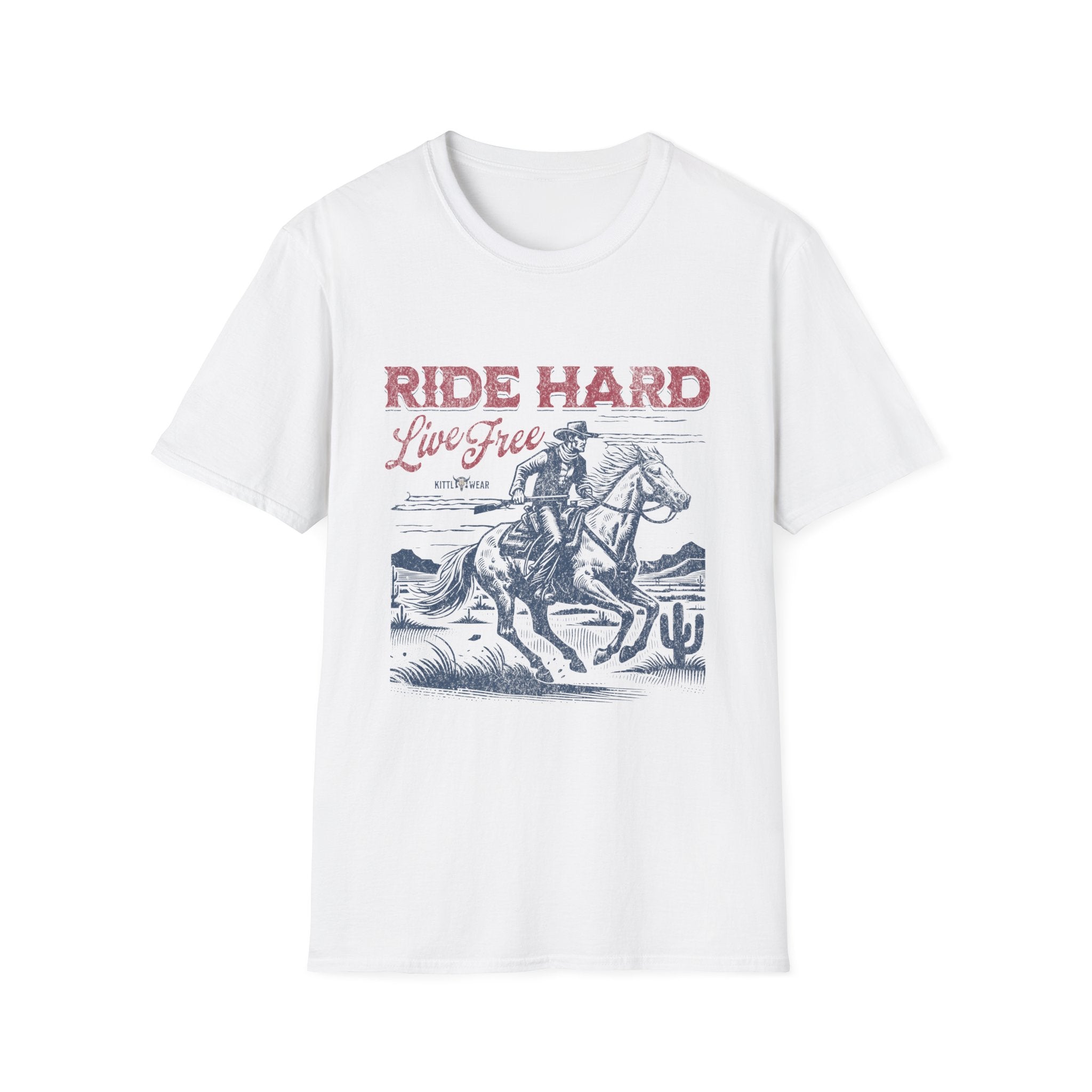 Ride Hard Live Free Cowboy T-Shirt - Style Circus