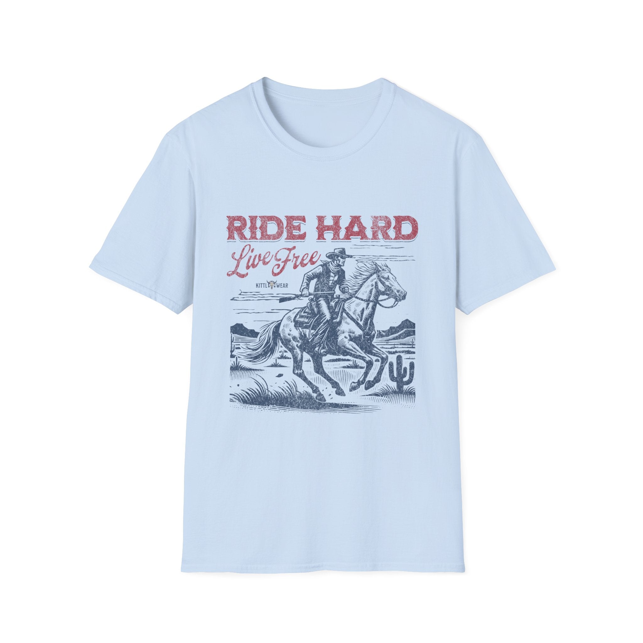 Ride Hard Live Free Cowboy T-Shirt - Style Circus