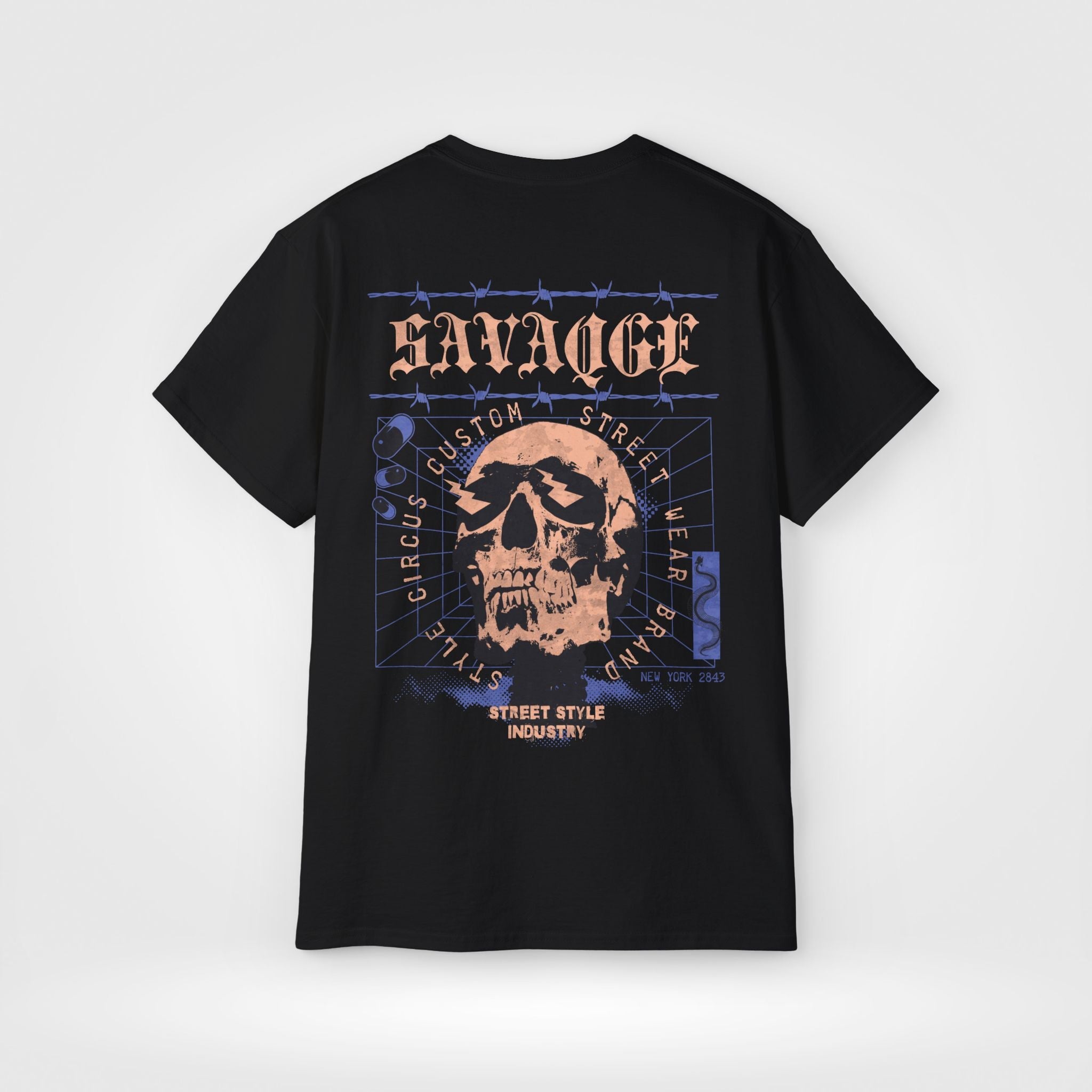 Savage Streetwear Custom Skull Wear T-Shirt - Style Circus