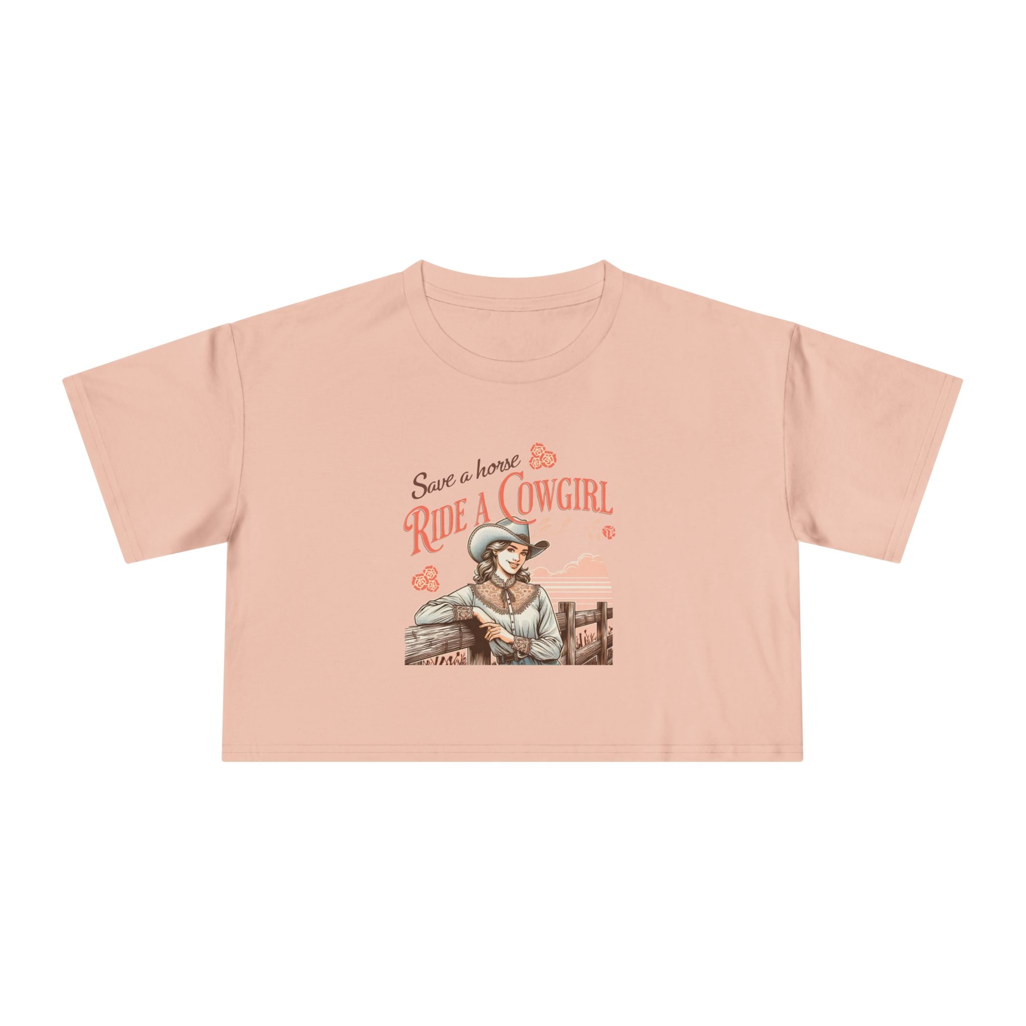 Save a Horse Ride a Cowgirl Crop Tee