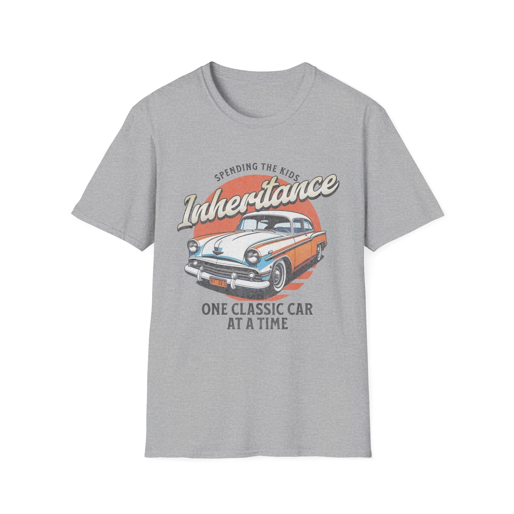 Spending The Kids Inheritance Classic Car Funny T-Shirt - Style Circus