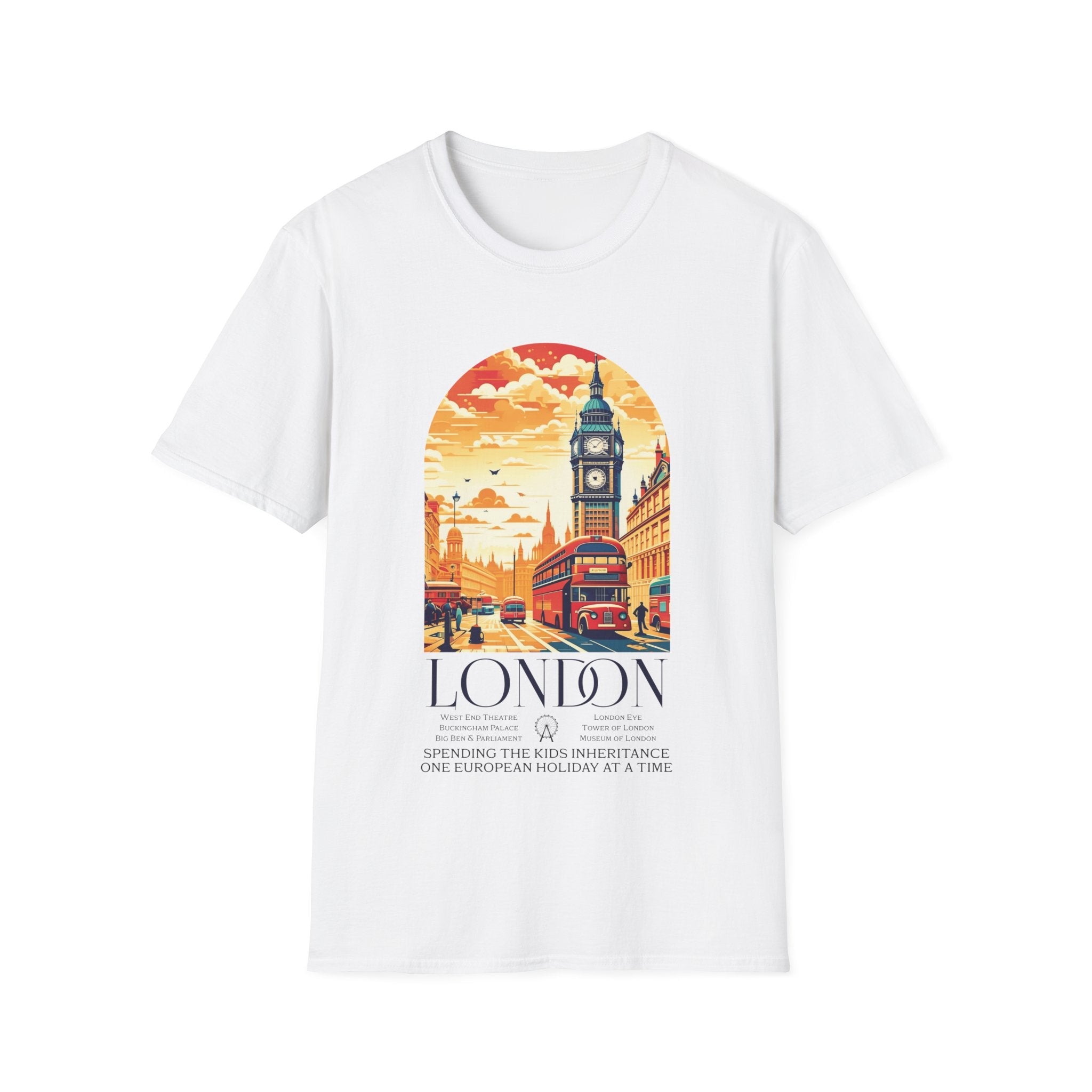 Spending The Kids Inheritance London Funny T-Shirt - Style Circus