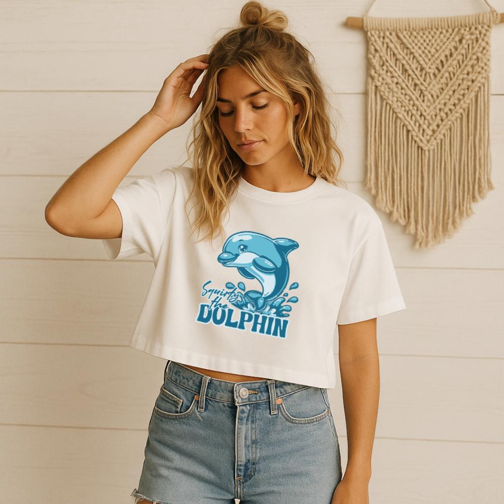 Squirty the Dolphin Crop Tee