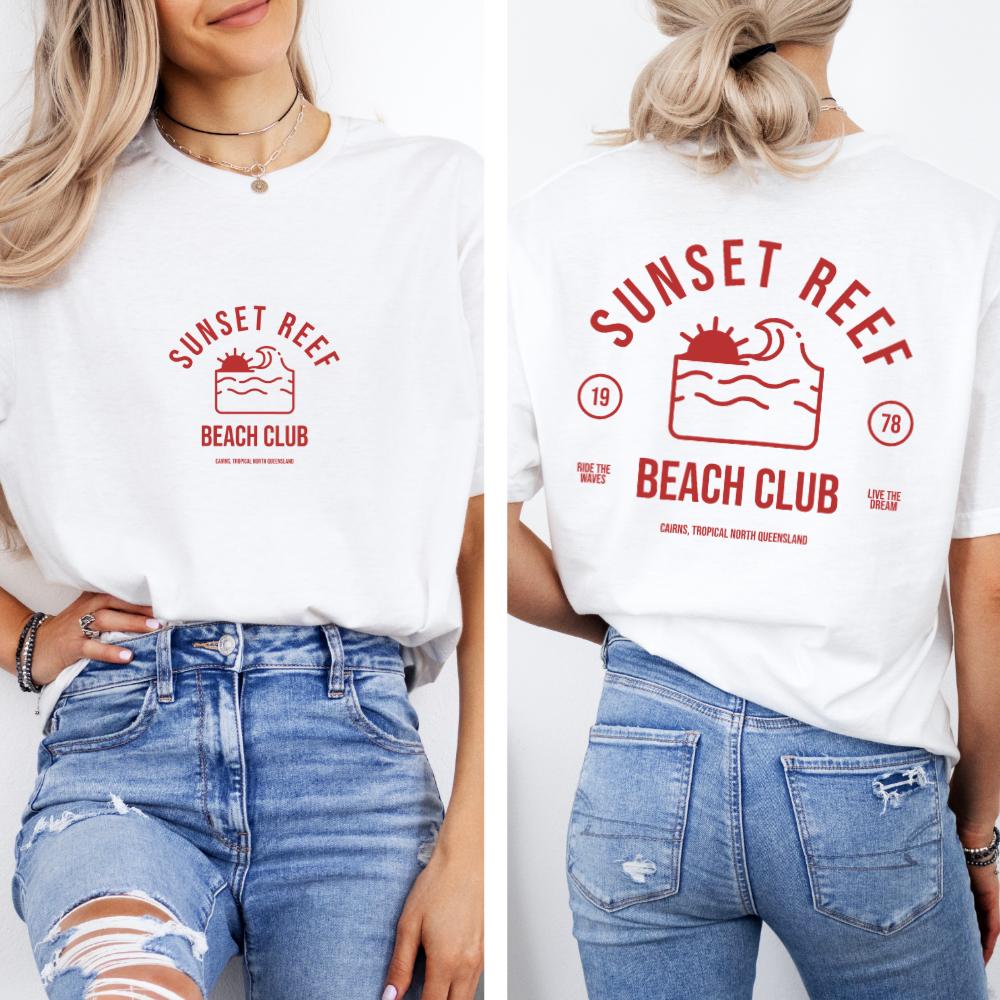 Sunset Reef Beach Club Cairns T-Shirt - Style Circus