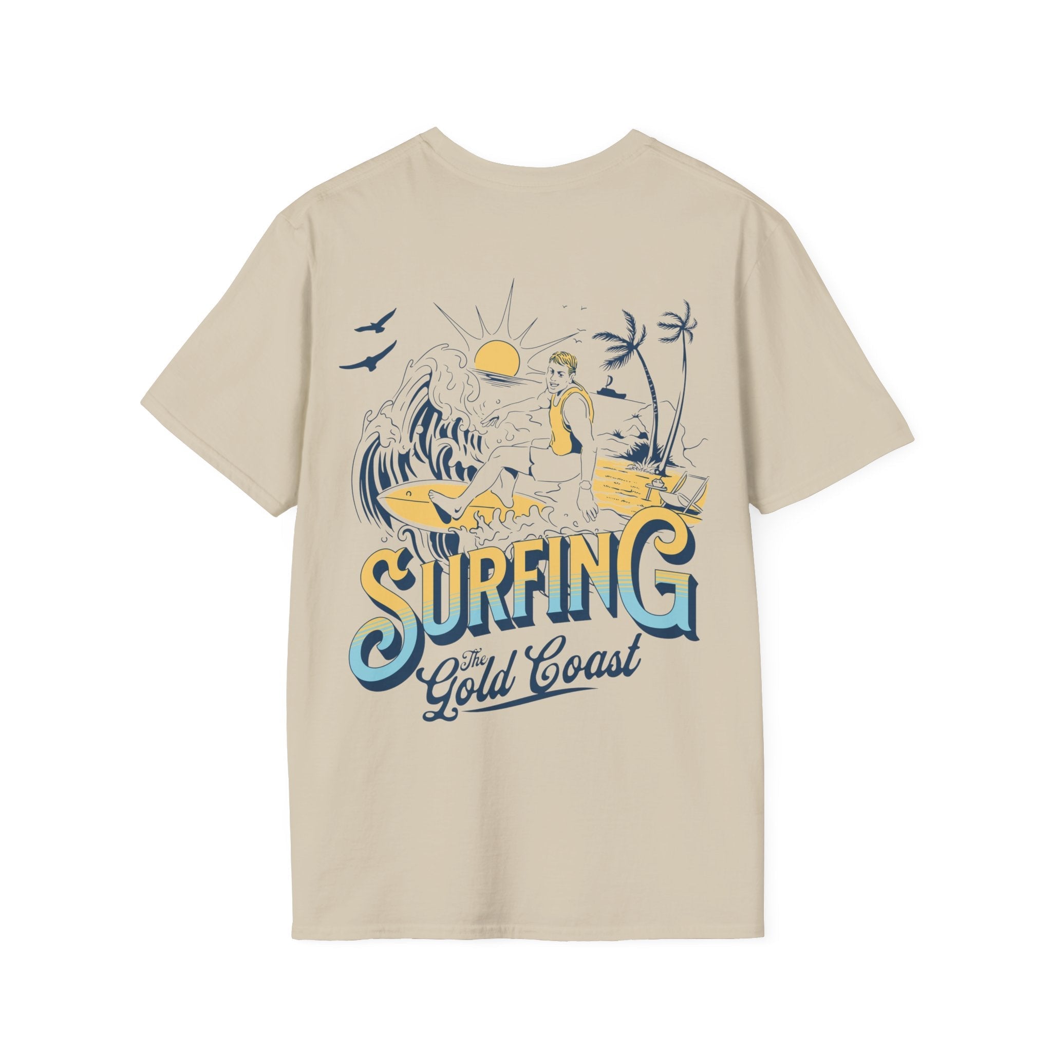 Surfing The Gold Coast Beach T-Shirt - Style Circus