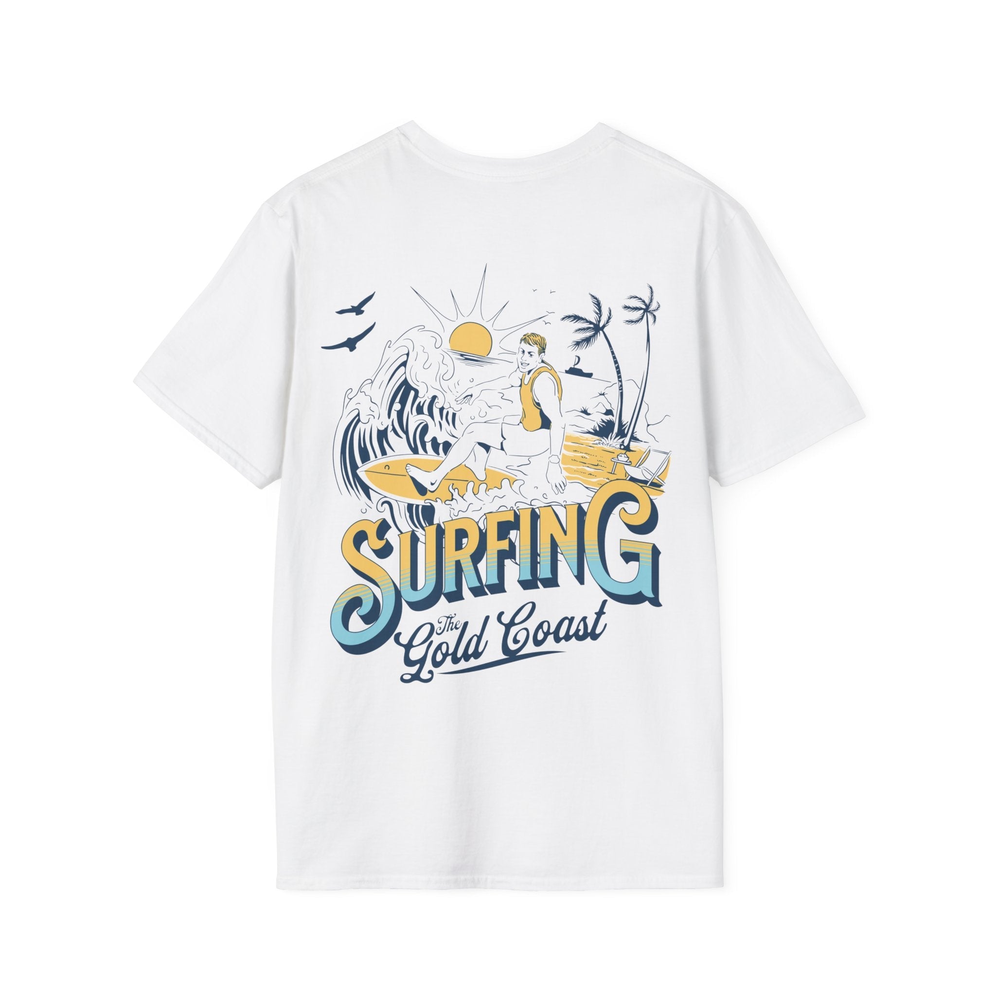 Surfing The Gold Coast Beach T-Shirt - Style Circus
