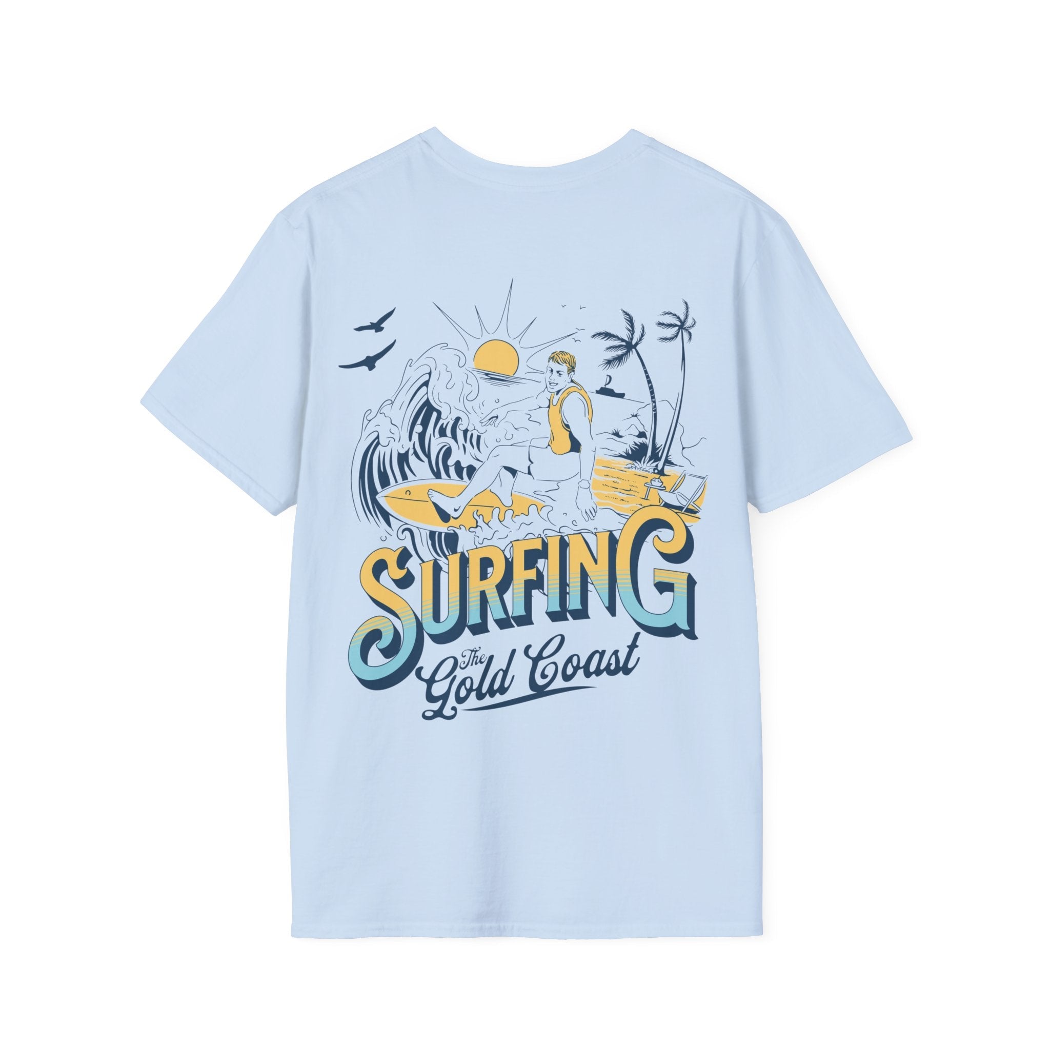 Surfing The Gold Coast Beach T-Shirt - Style Circus