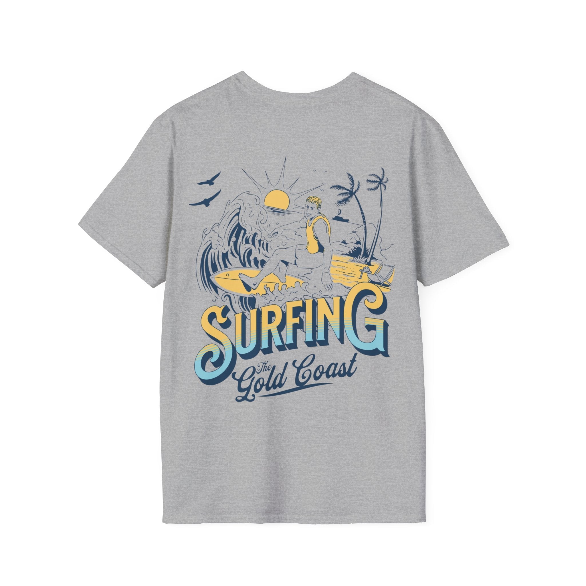 Surfing The Gold Coast Beach T-Shirt - Style Circus