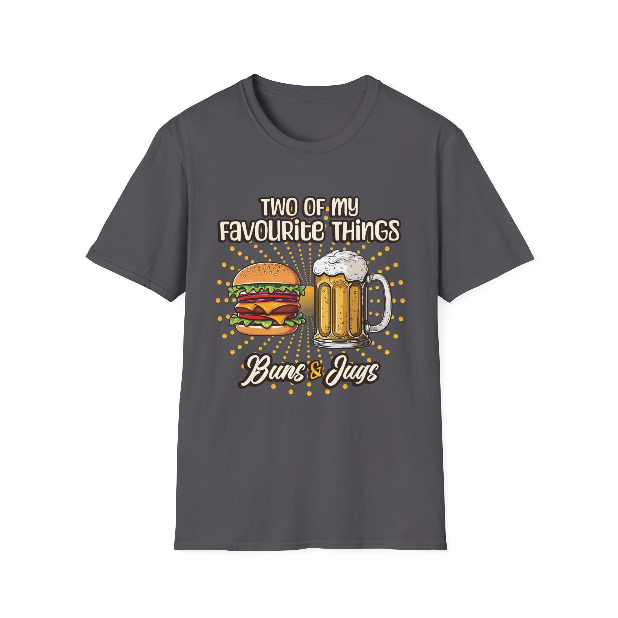 Two Of My Favourite Things Buns and Jugs Funny Custom T-Shirt - Style Circus