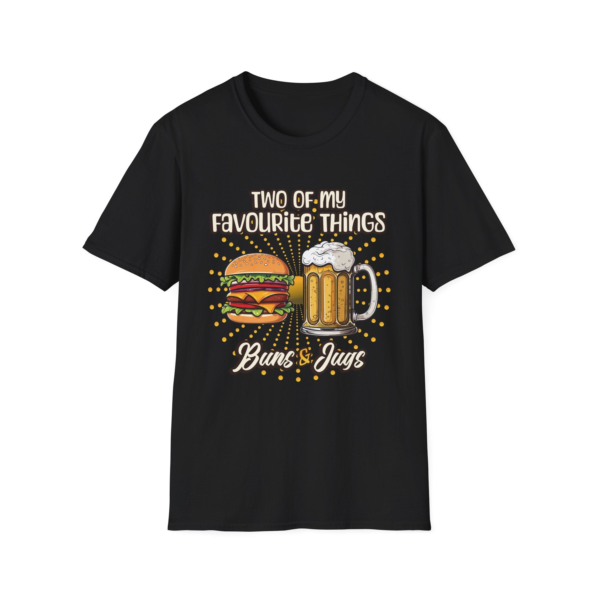 Two Of My Favourite Things Buns and Jugs Funny Custom T-Shirt - Style Circus