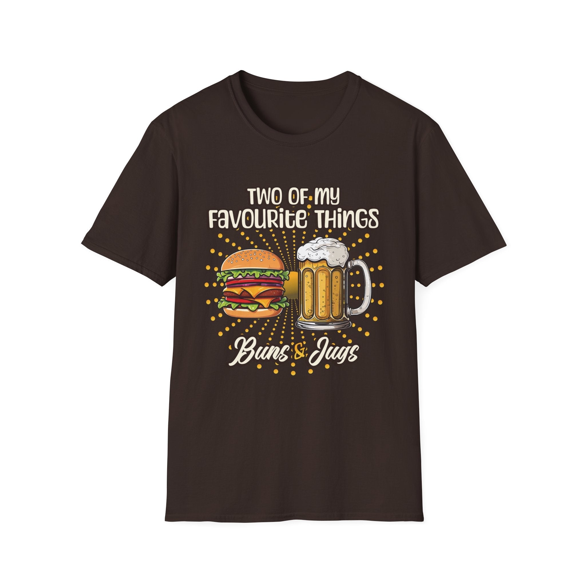 Two Of My Favourite Things Buns and Jugs Funny Custom T-Shirt - Style Circus