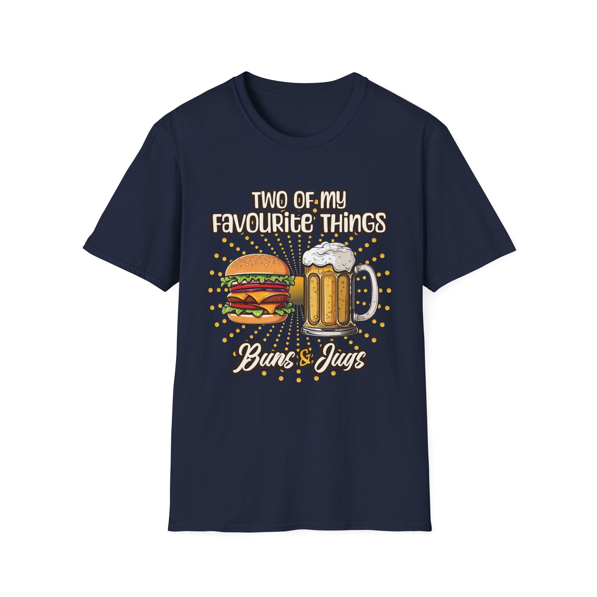 Two Of My Favourite Things Buns and Jugs Funny Custom T-Shirt - Style Circus