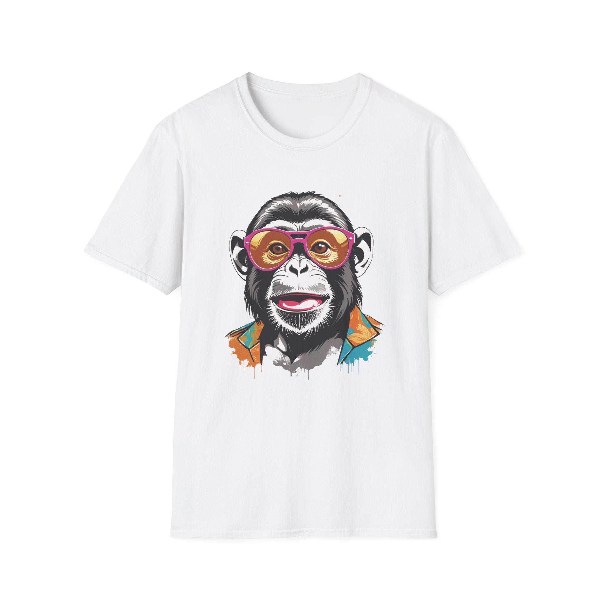 Colour Graphic Monkey T-Shirt