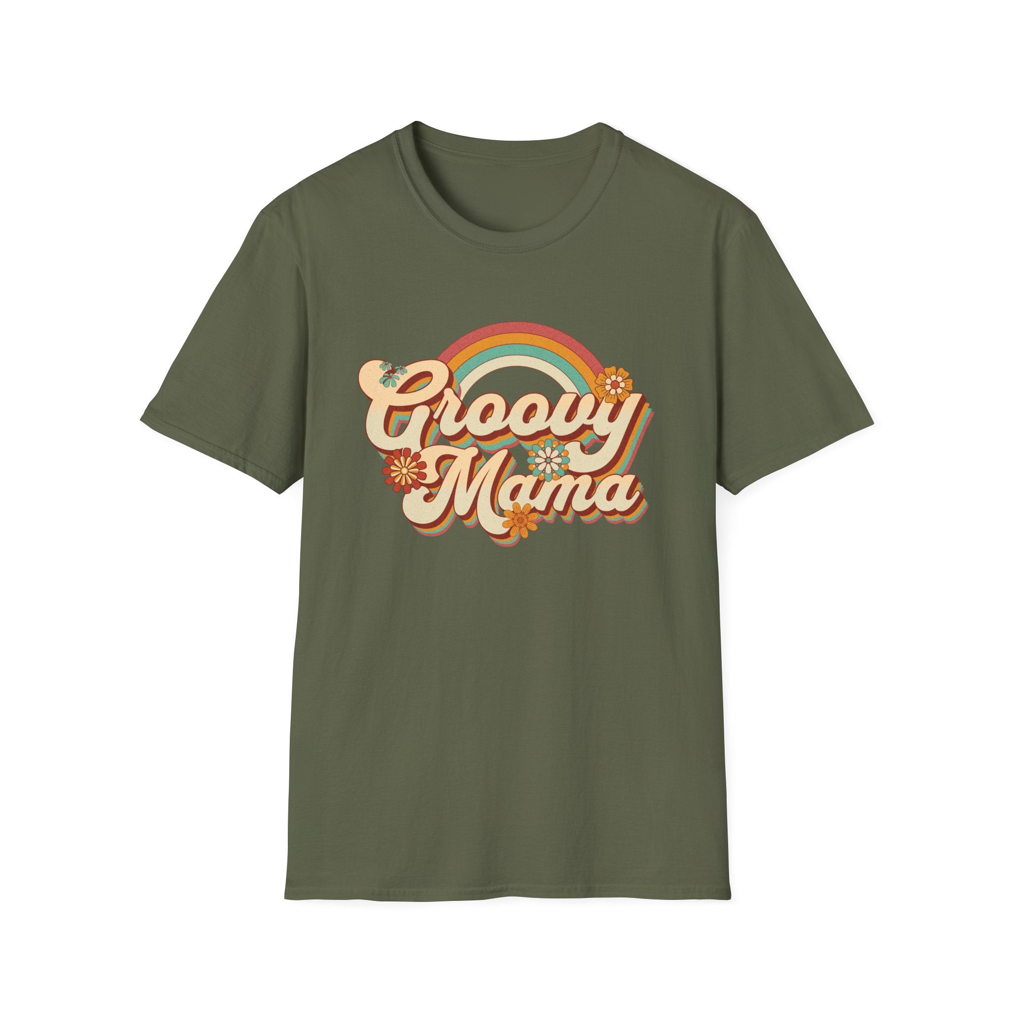 Retro Hippie Groovy Mama T-Shirt