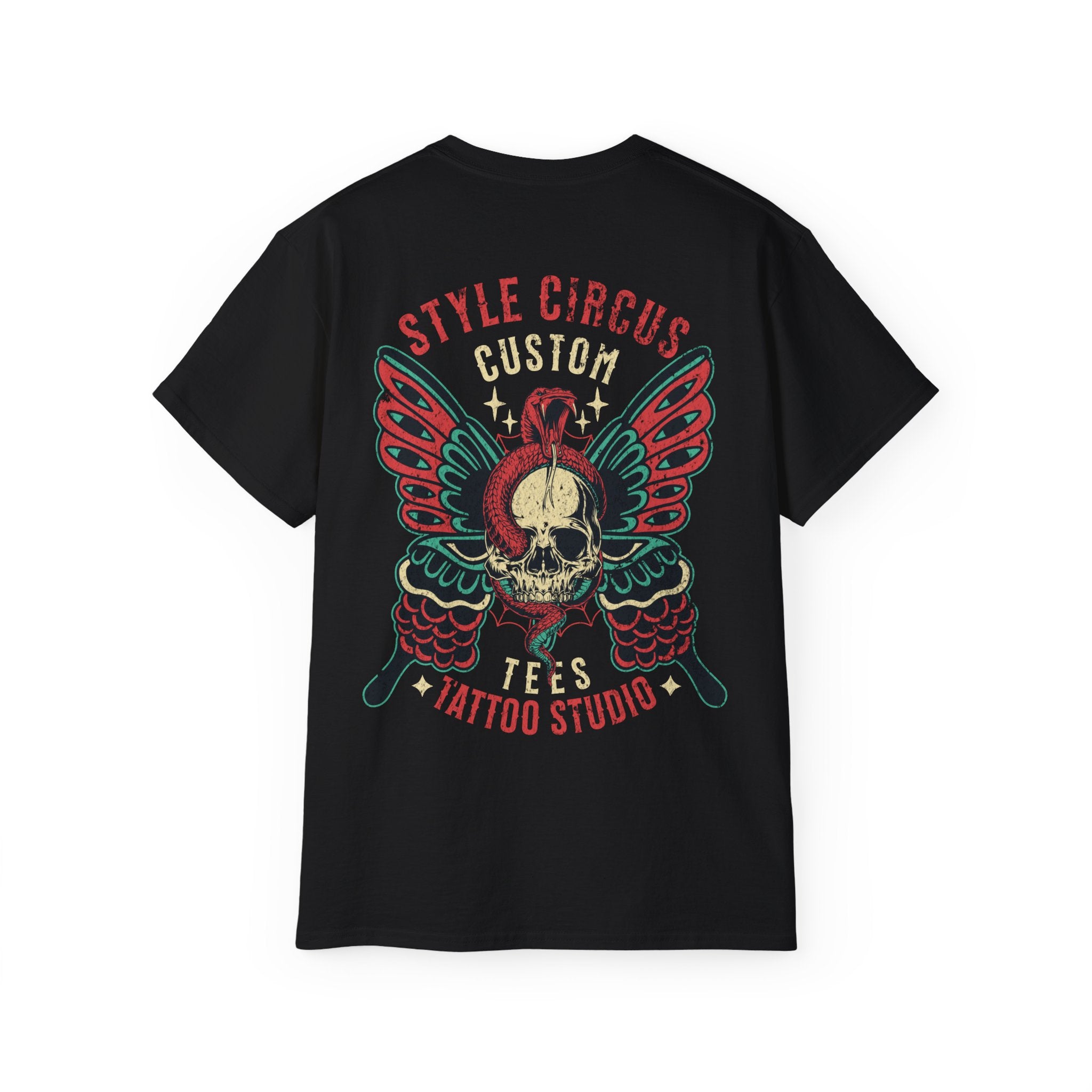 Style Circus Custom Tattoo Studio Skull Wear T-Shirt