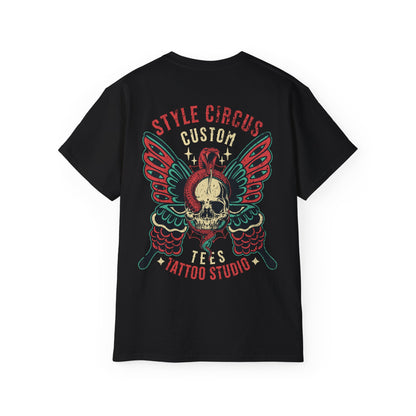 Style Circus Custom Tattoo Studio Skull Wear T-Shirt