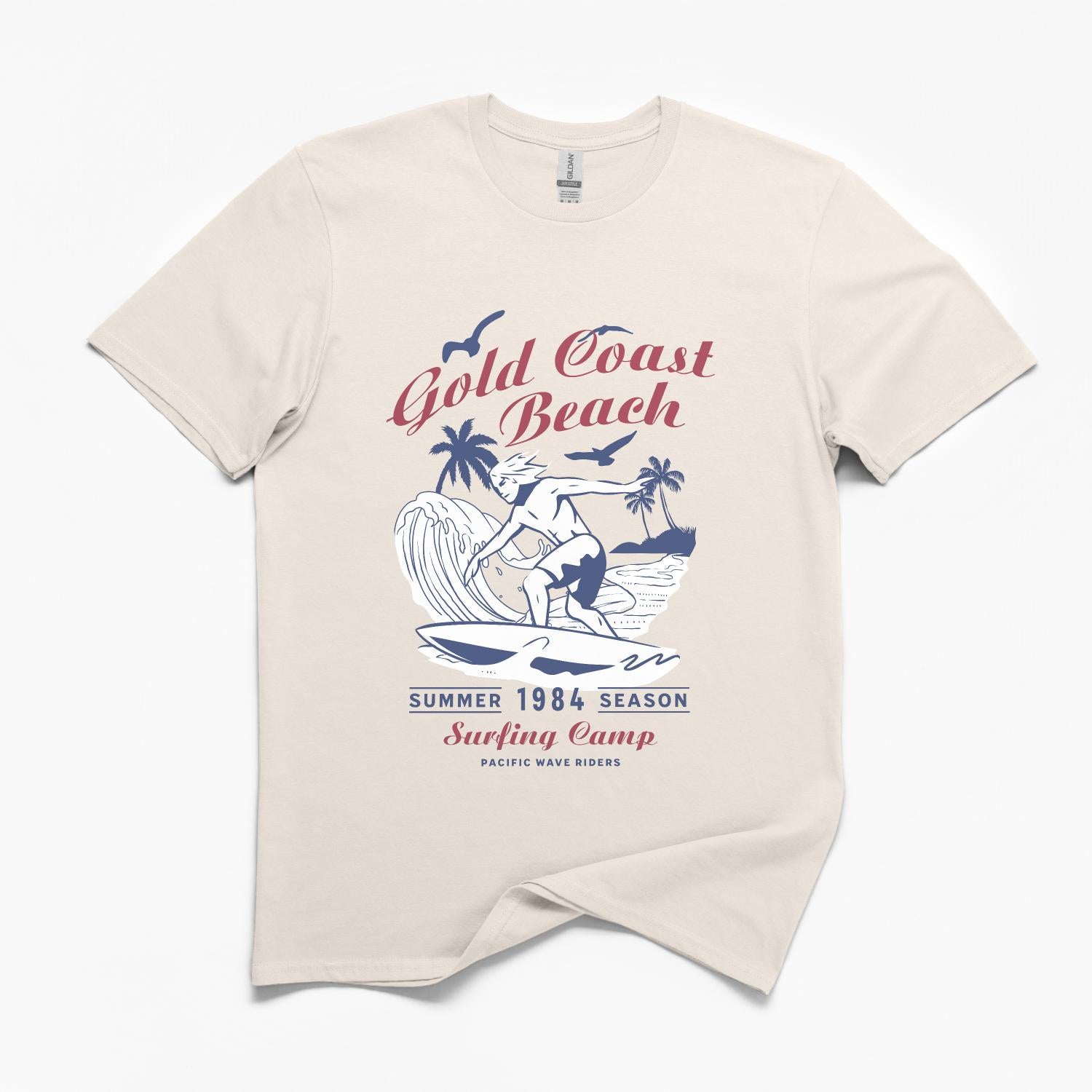 Gold Coast Beach Surf Camp Retro T-Shirt