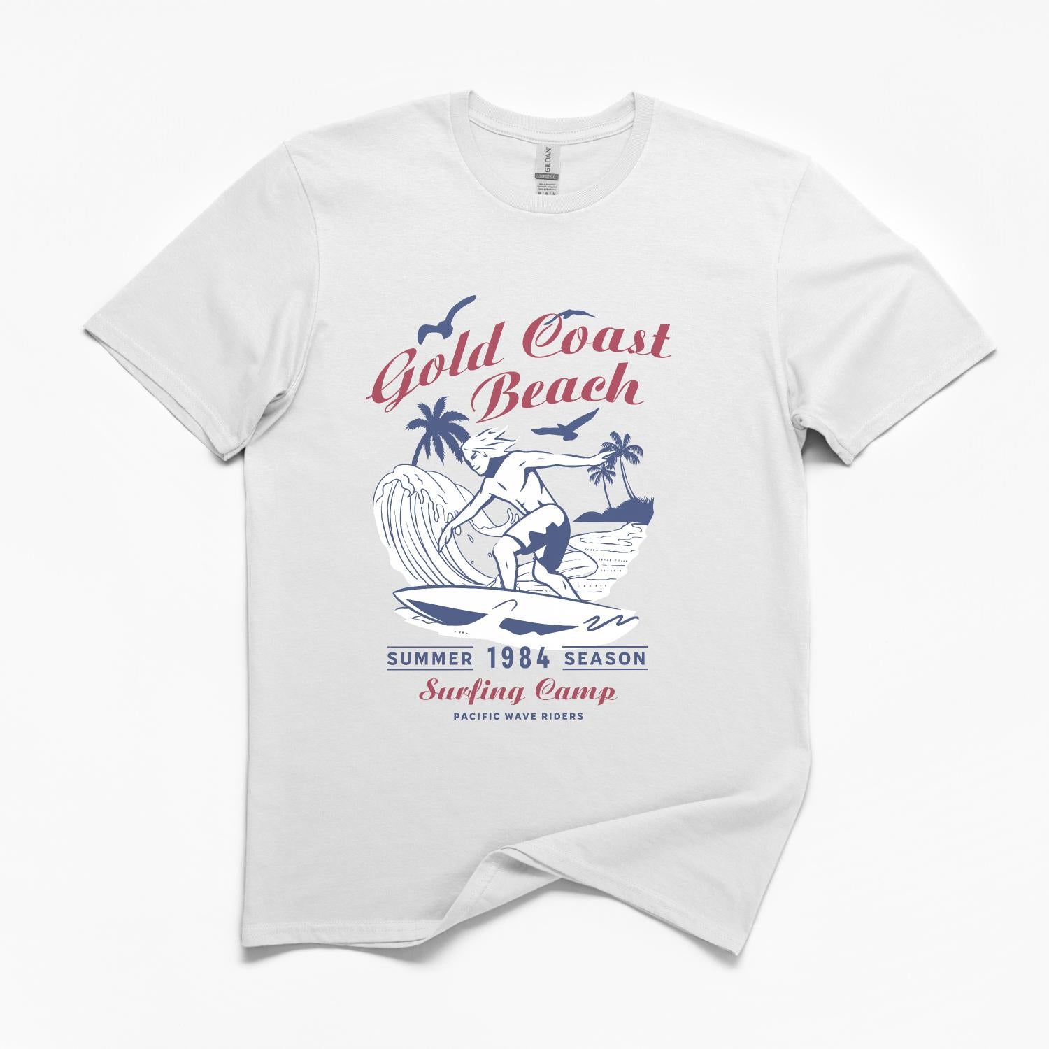 Gold Coast Beach Surf Camp Retro T-Shirt