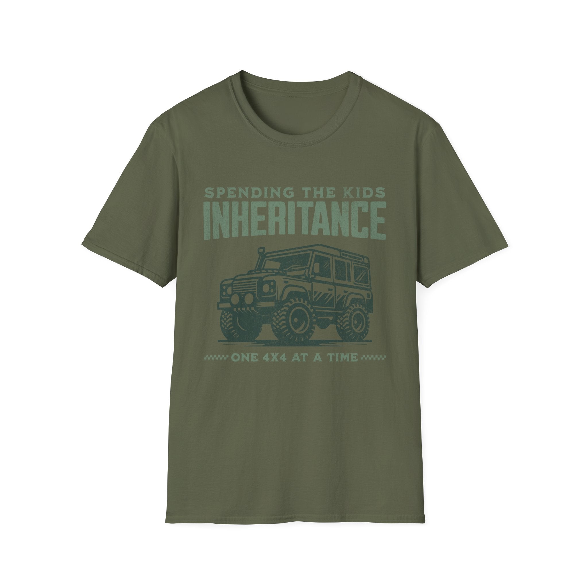 Spending The Kids Inheritance 4x4 Car Funny T-Shirt